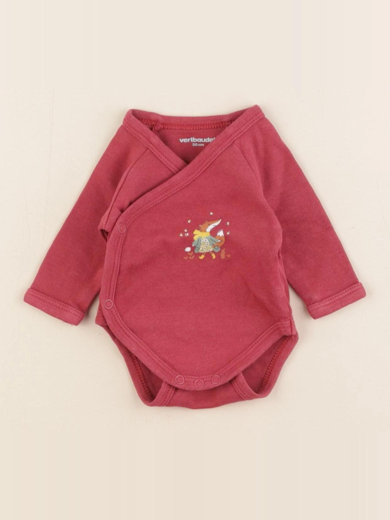 Vertbaudet - body rouge - 0 mois