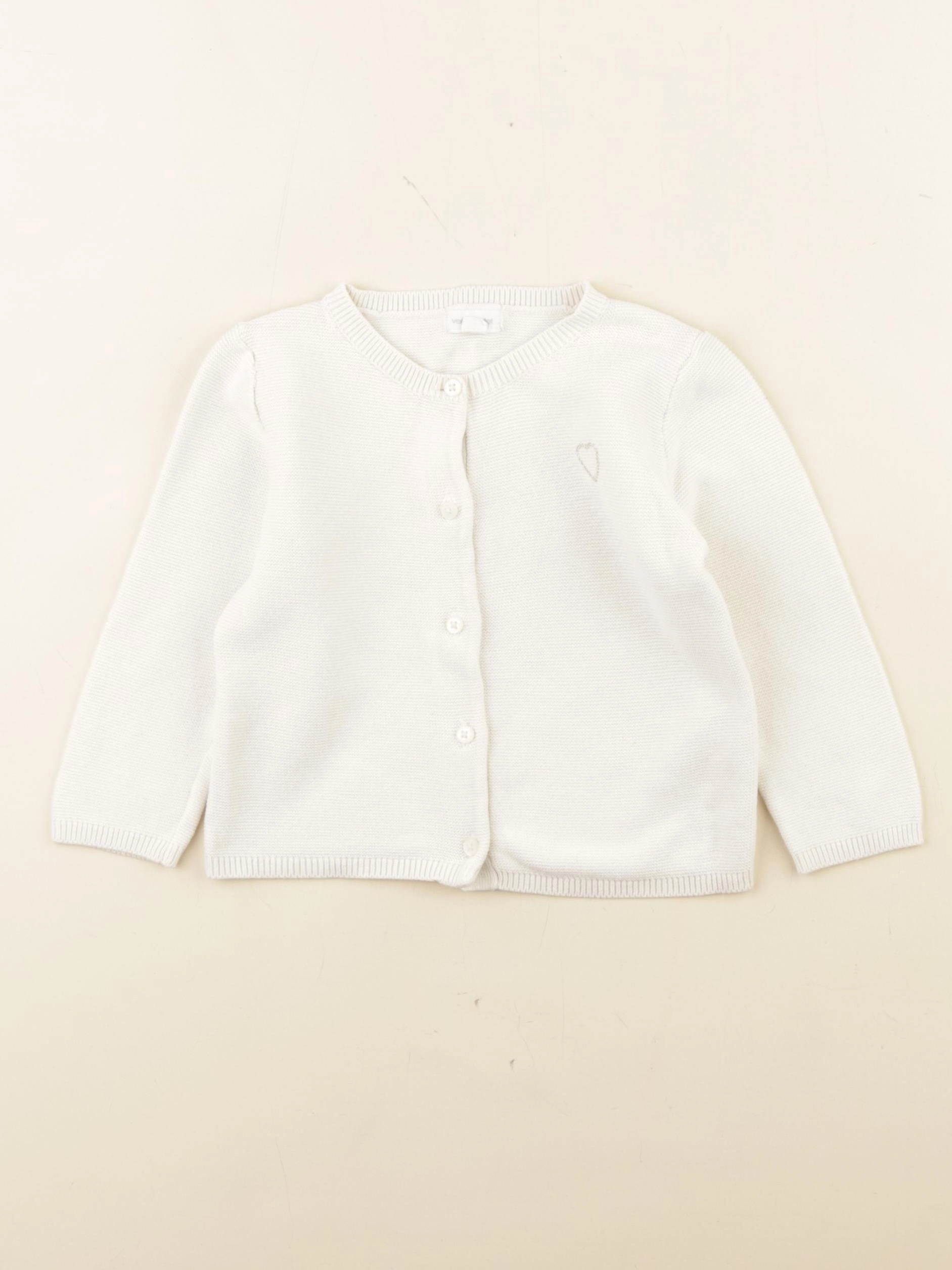 Vertbaudet - gilet beige - 18 mois