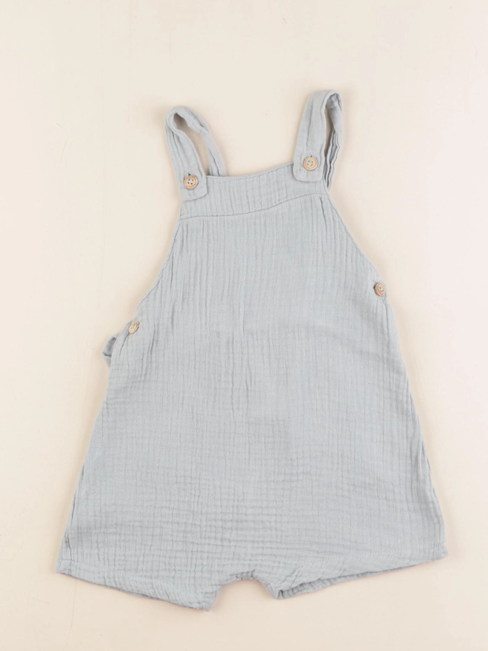 Zara - salopette bleu - 6/9 mois