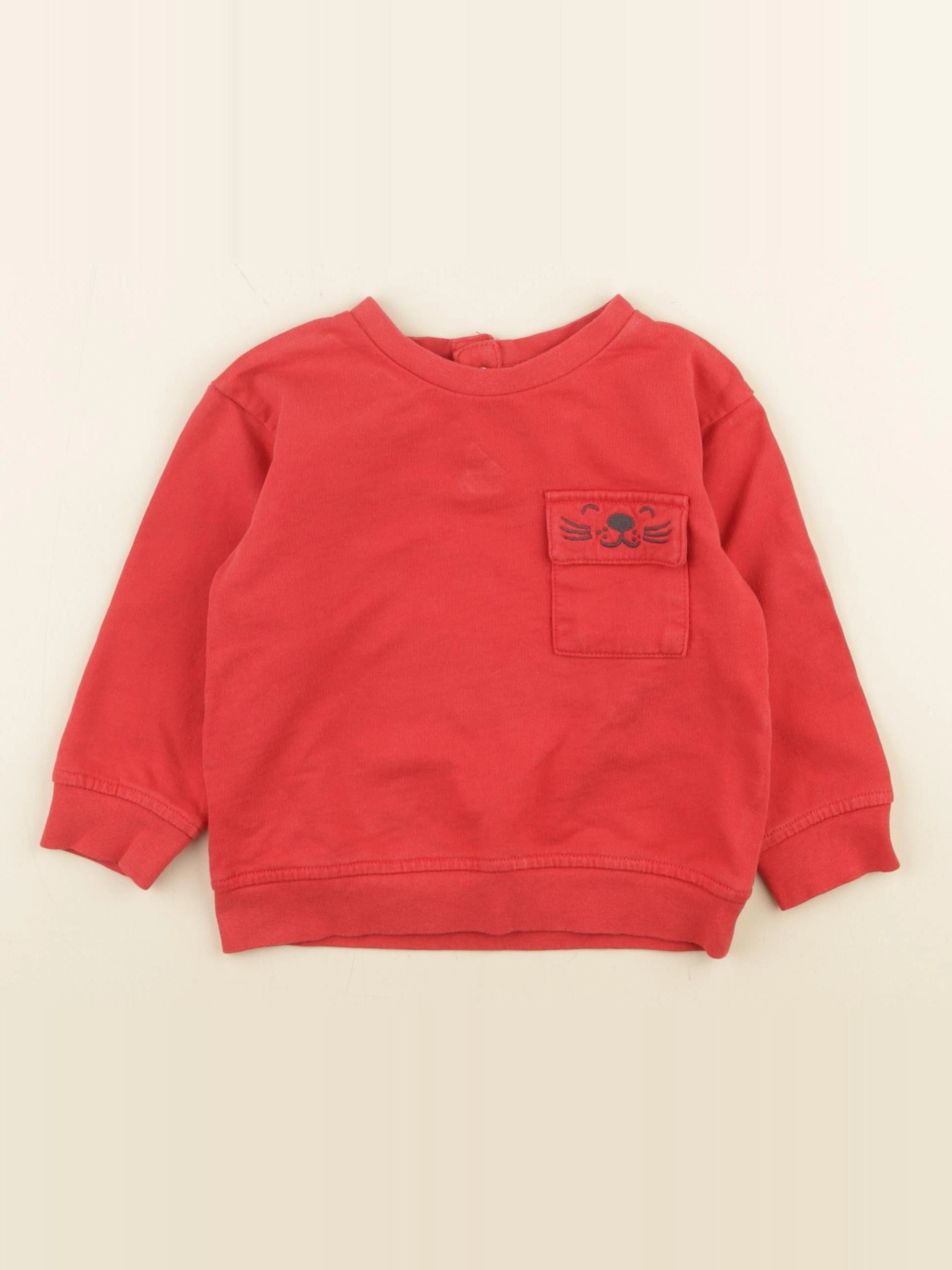 Mango - sweat rouge - 12/18 mois
