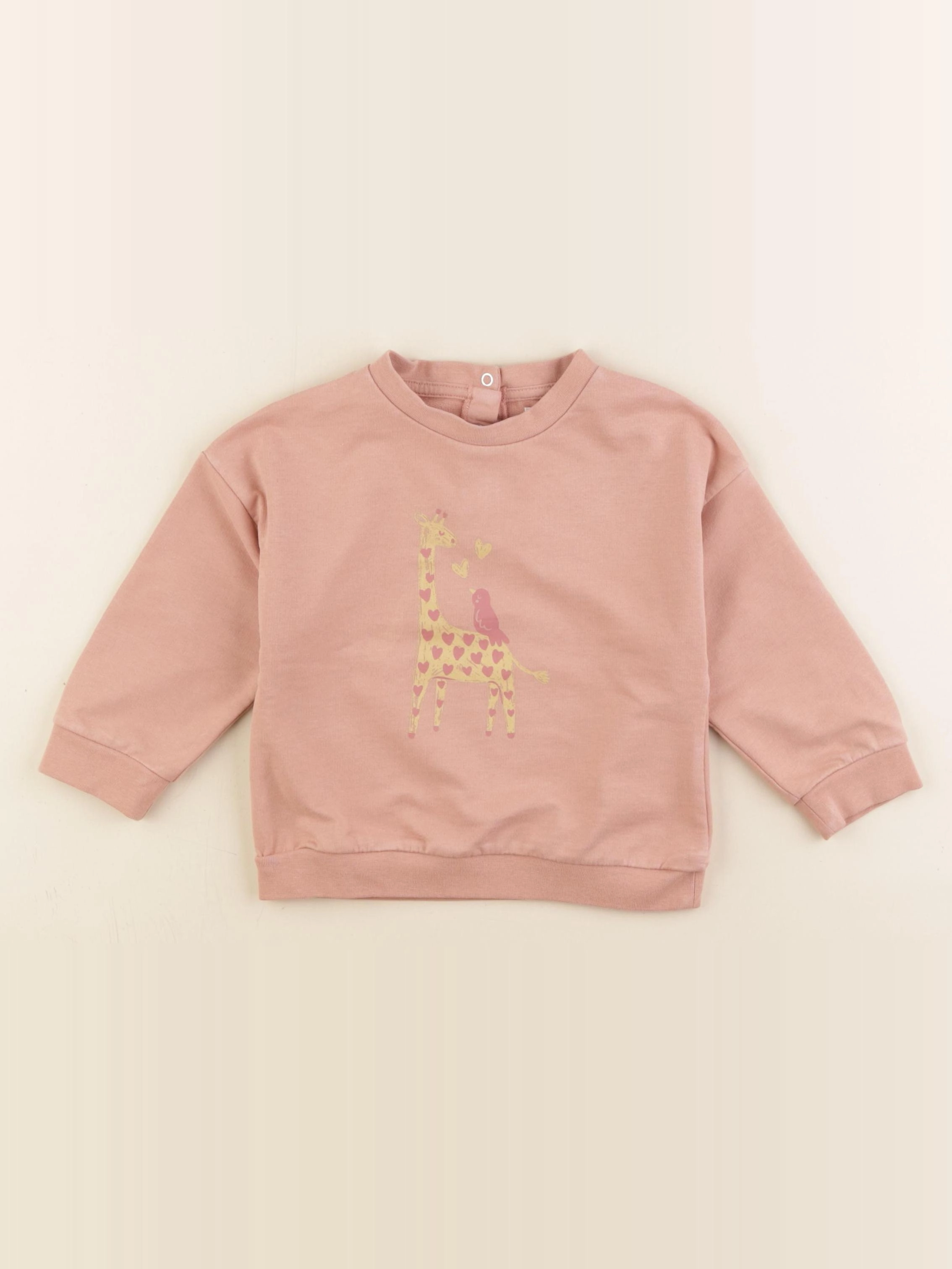 Vertbaudet - sweat rose - 18 mois