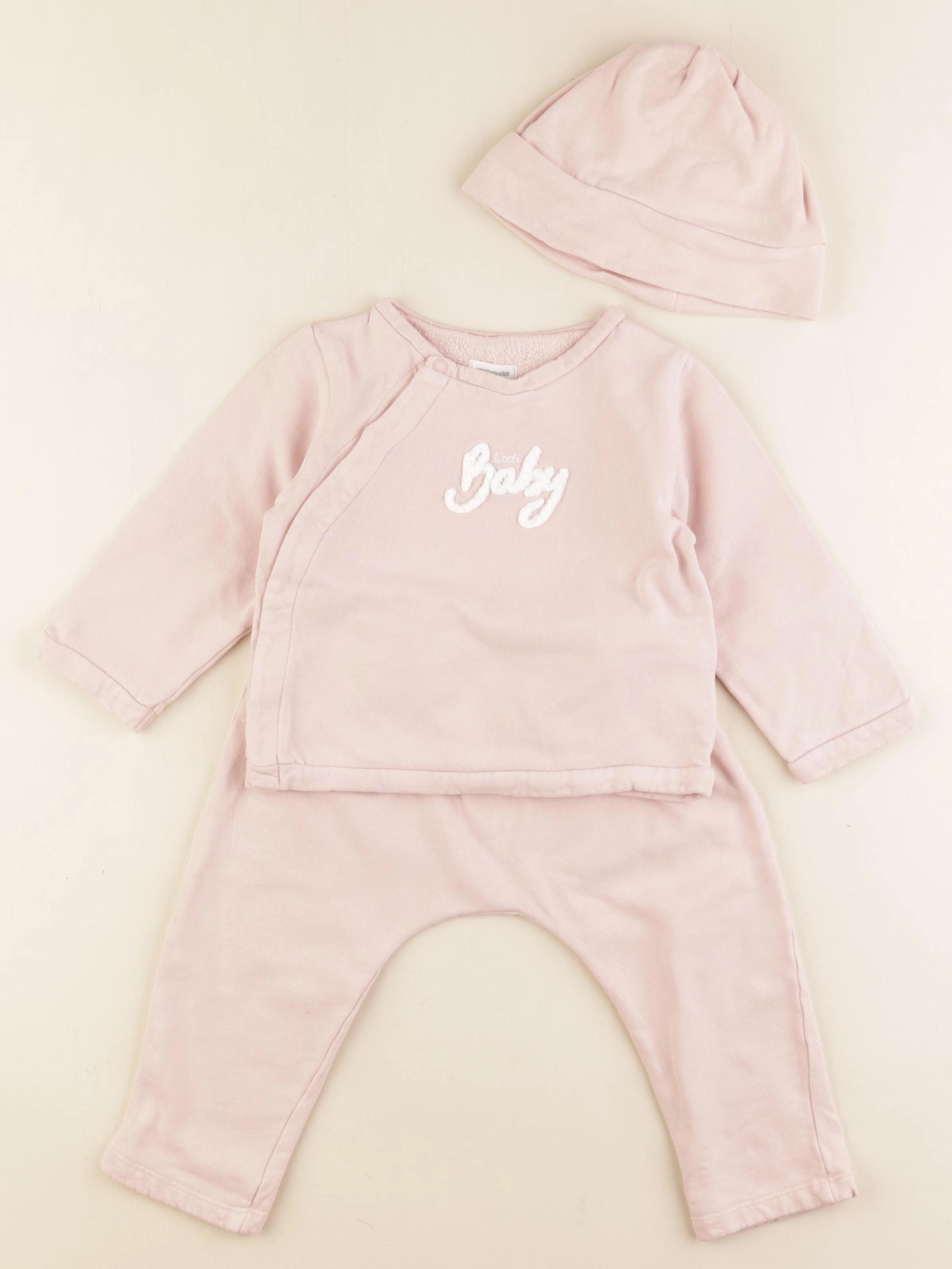 Vertbaudet - ensemble rose - 18 mois