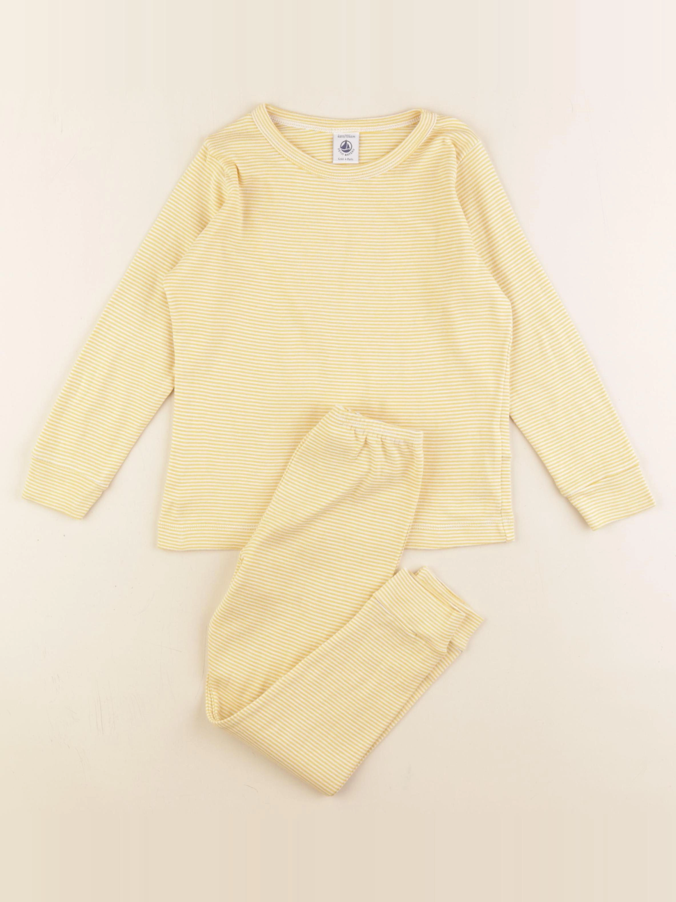 Petit Bateau - pyjama coton jaune - 4 ans