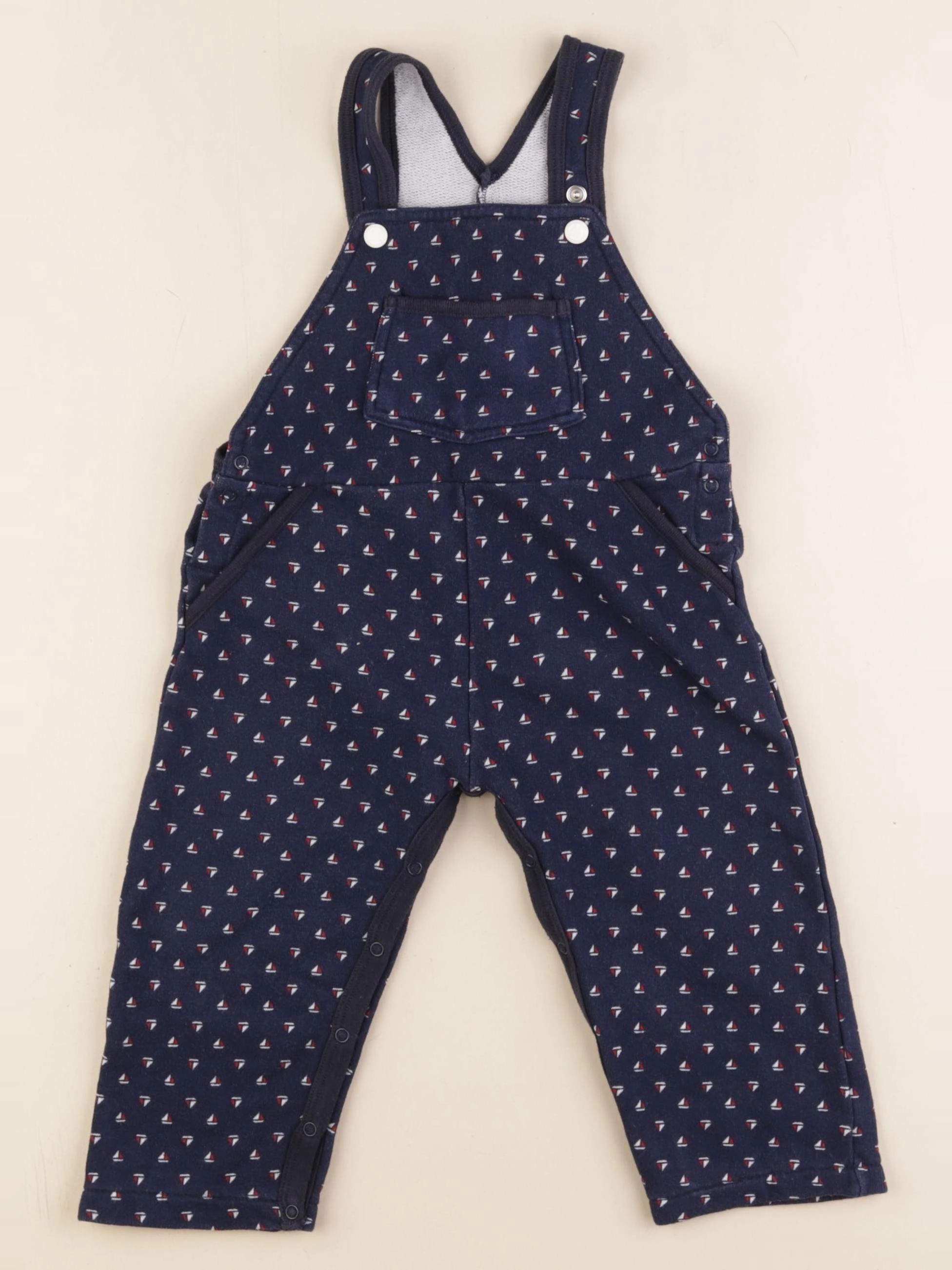 Petit Bateau - salopette bleu - 24 mois