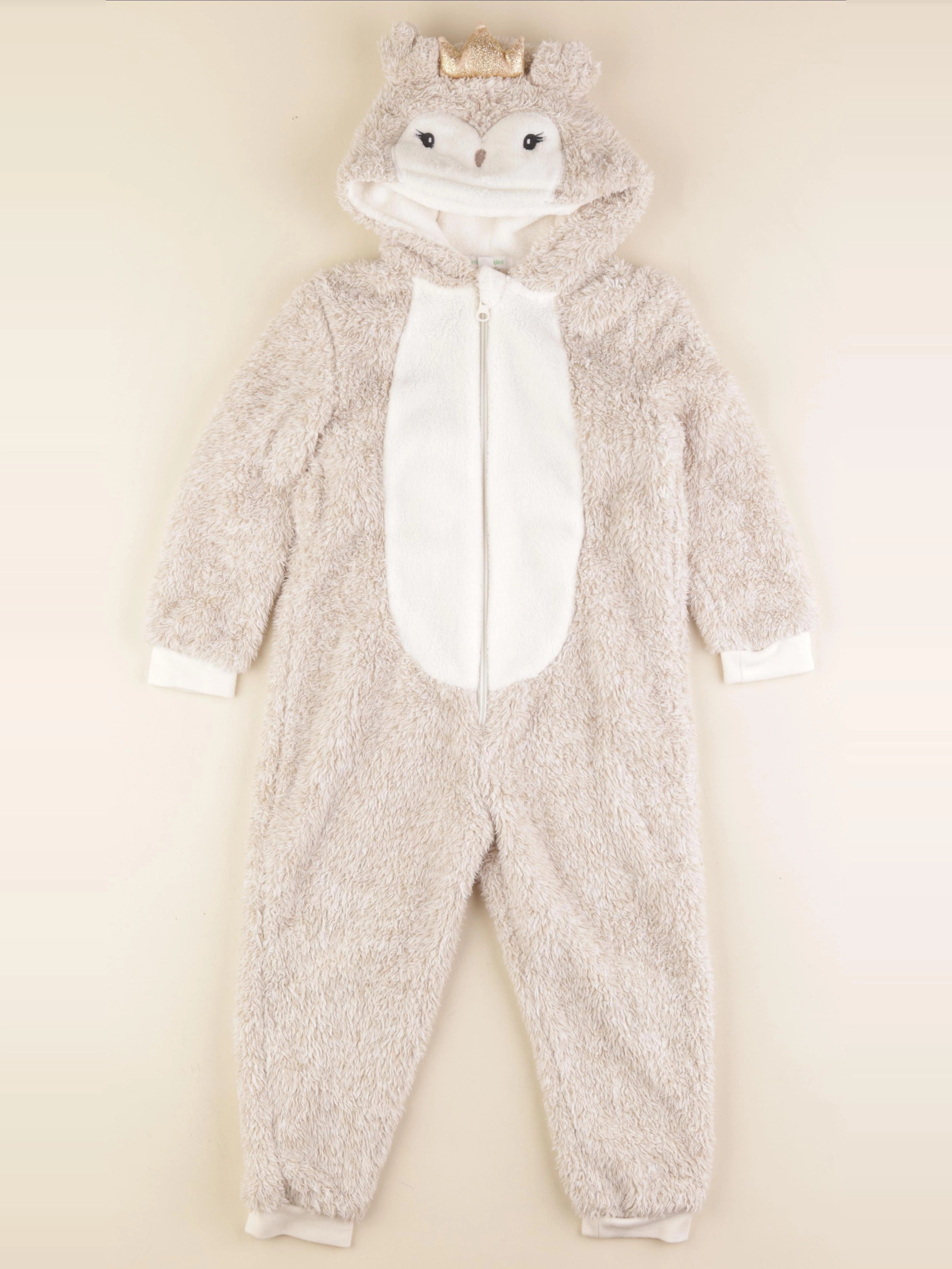 Vertbaudet - sur-pyjama beige, blanc - 5 ans