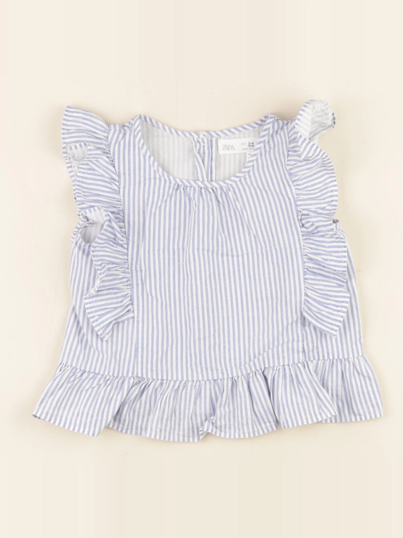 Zara - blouse bleu - 3/4 ans