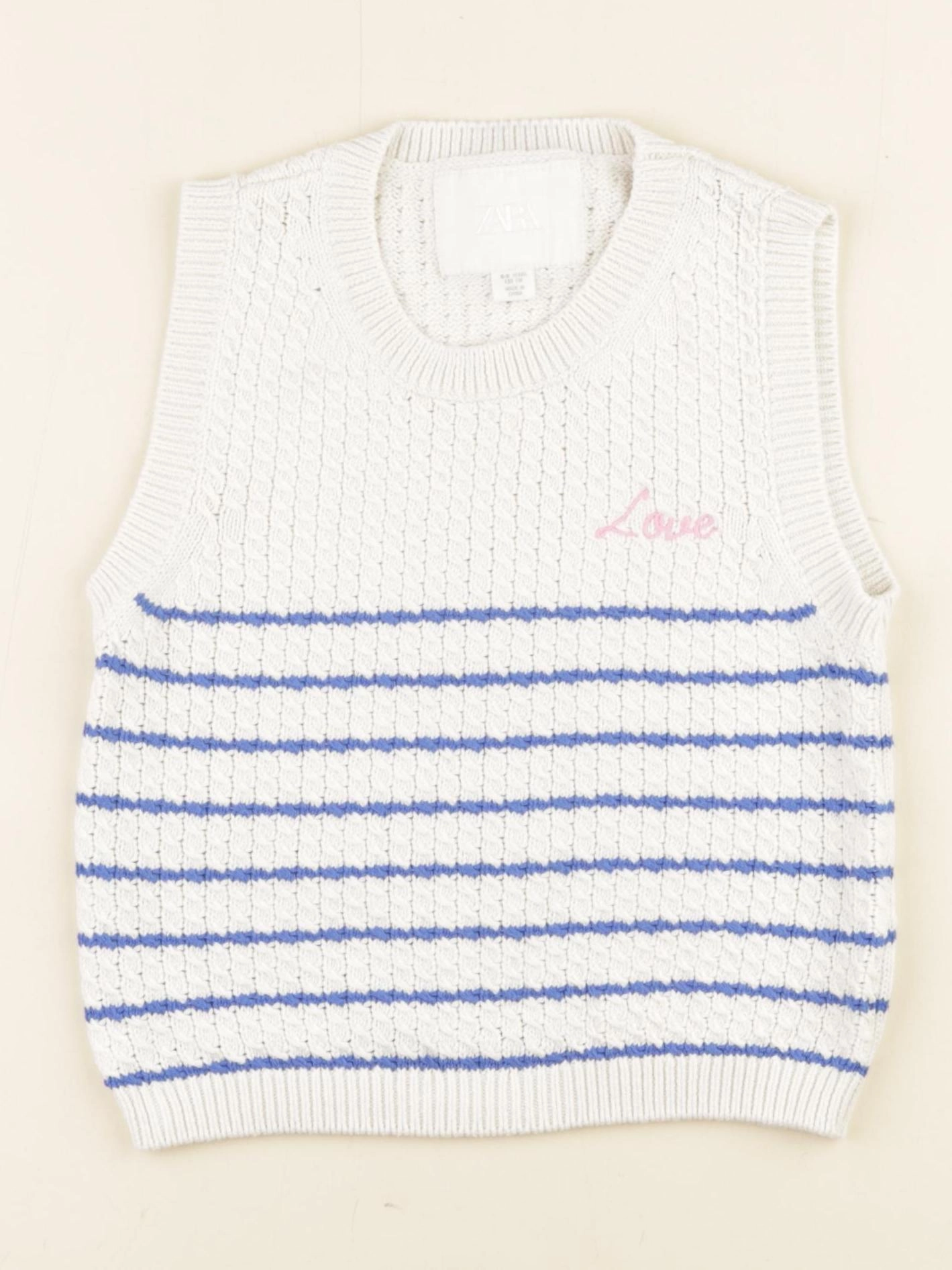 Zara - pull blanc - 8/9 ans