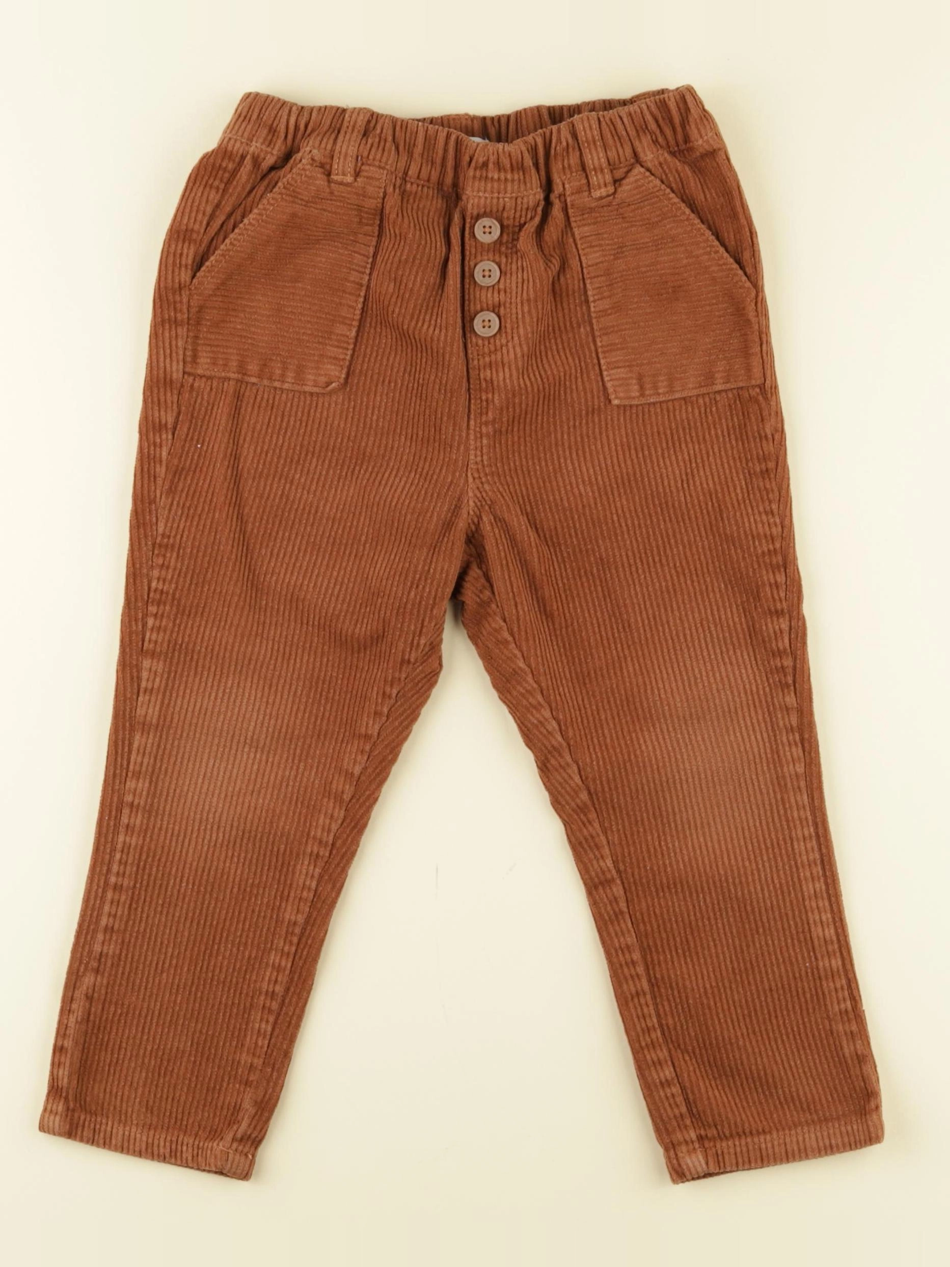 Vertbaudet - pantalon marron - 36 mois