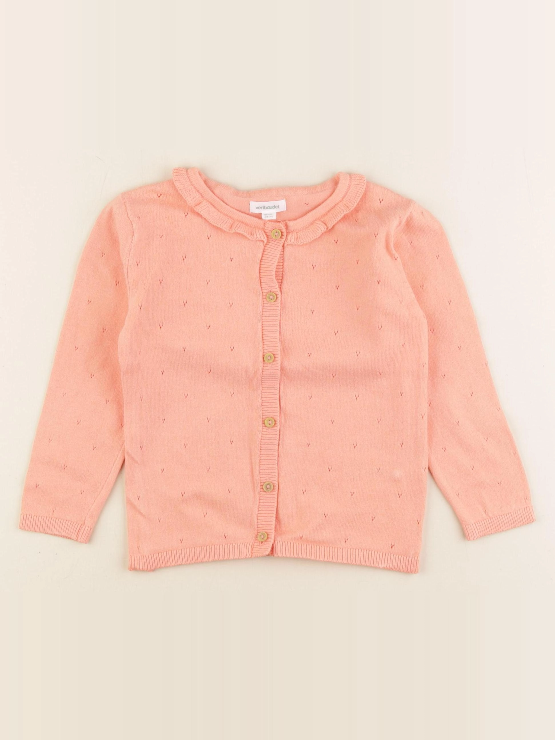 Vertbaudet - gilet orange - 24 mois