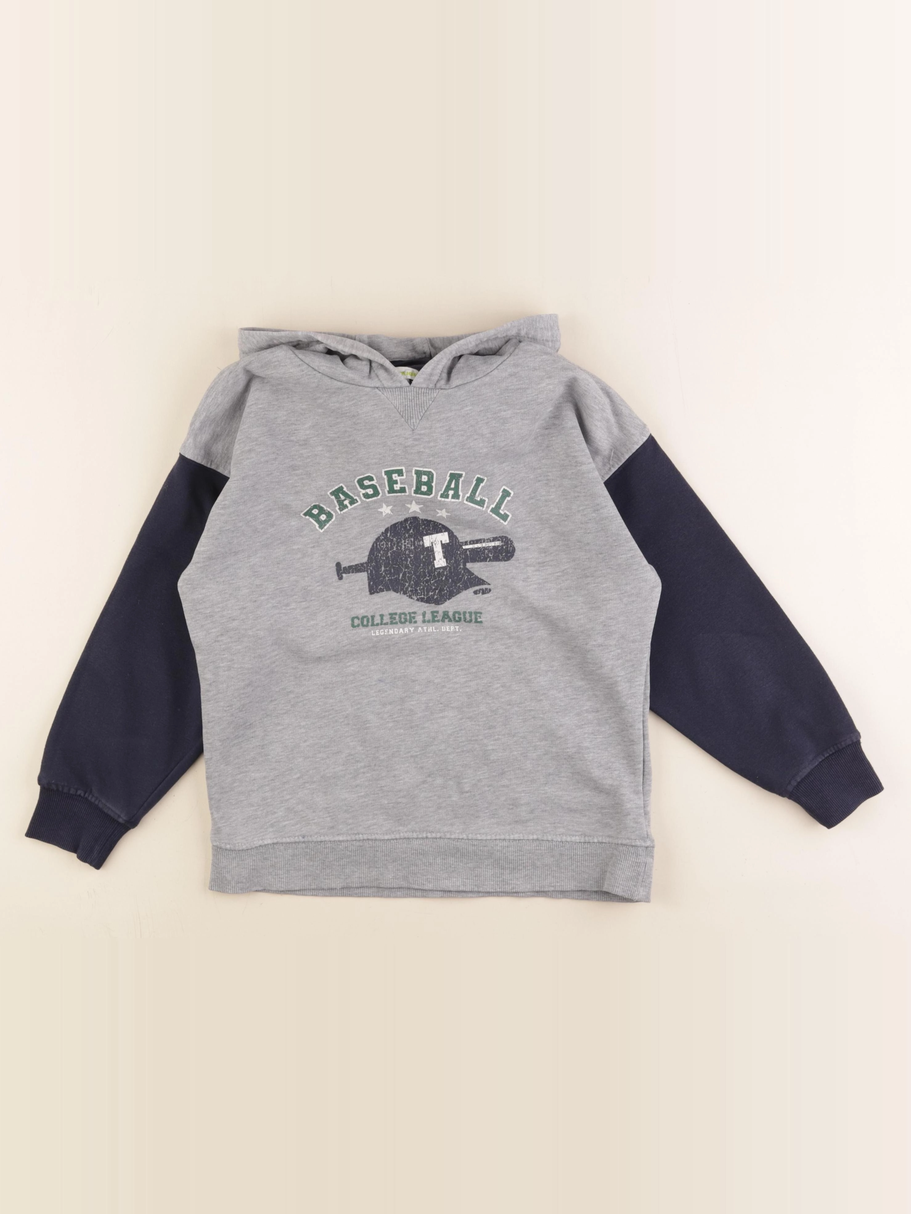 Vertbaudet - sweat gris - 8 ans