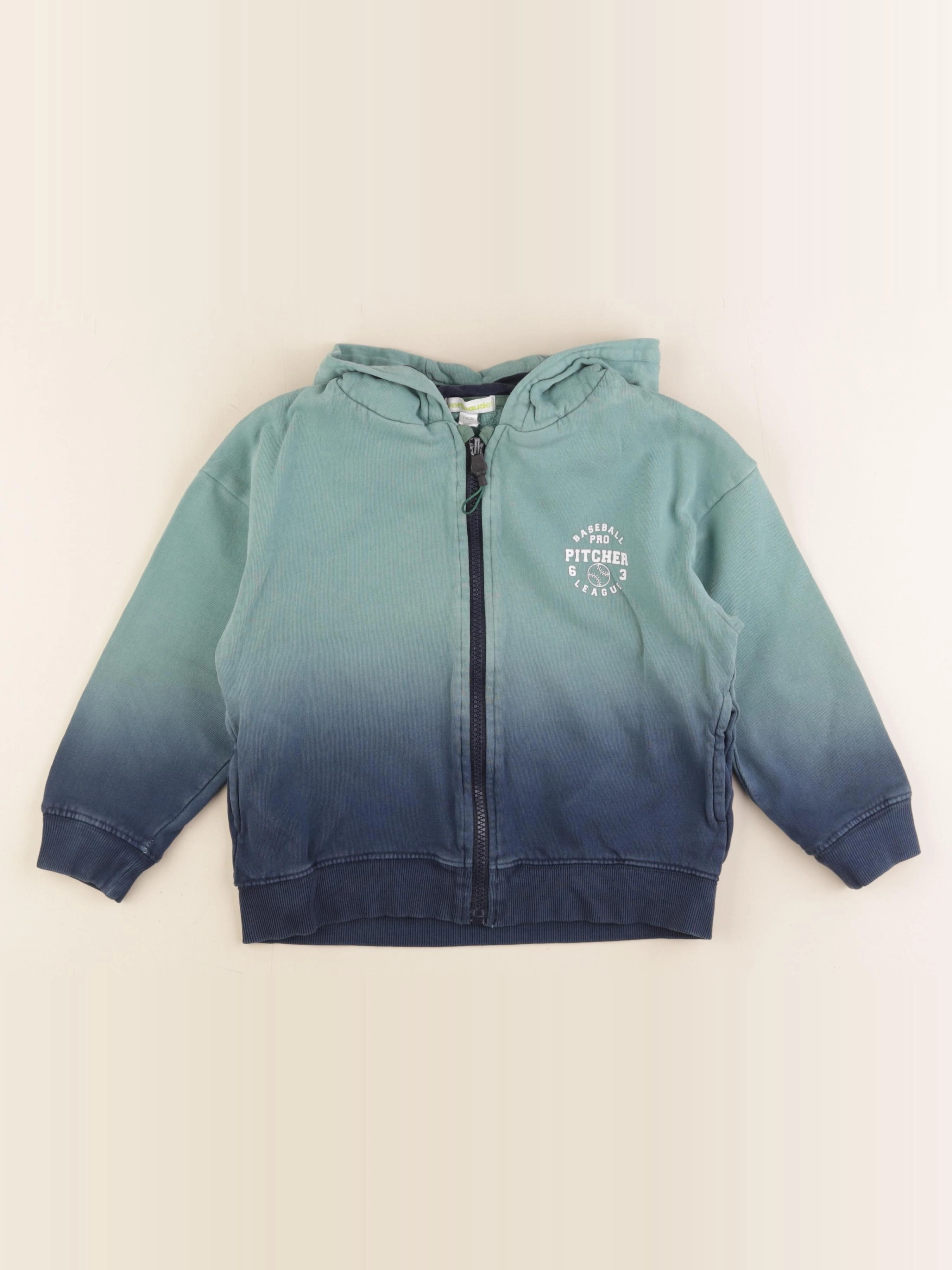 Vertbaudet - sweat vert - 6 ans