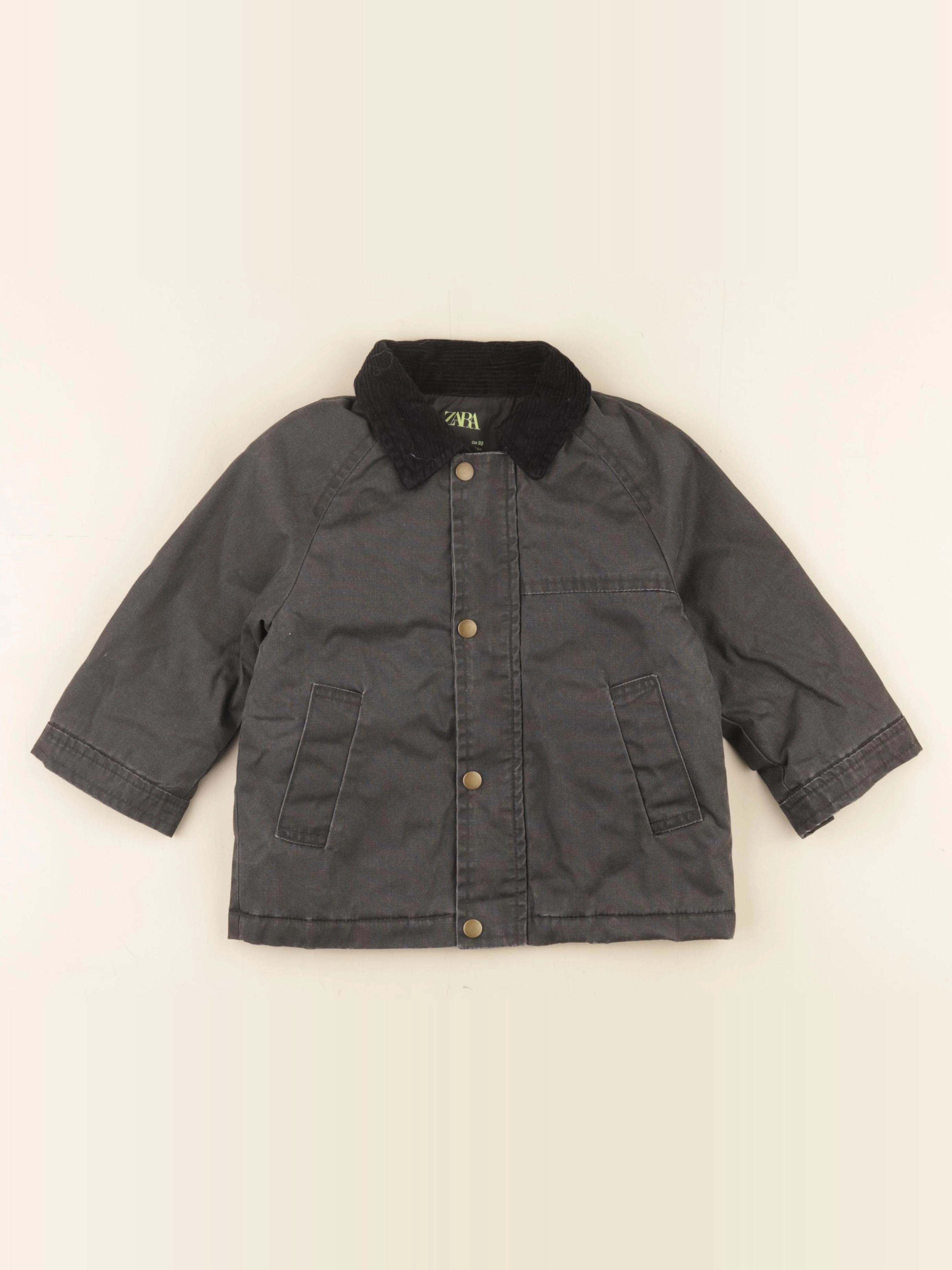 Zara - veste simili cuir noir - 2 ans