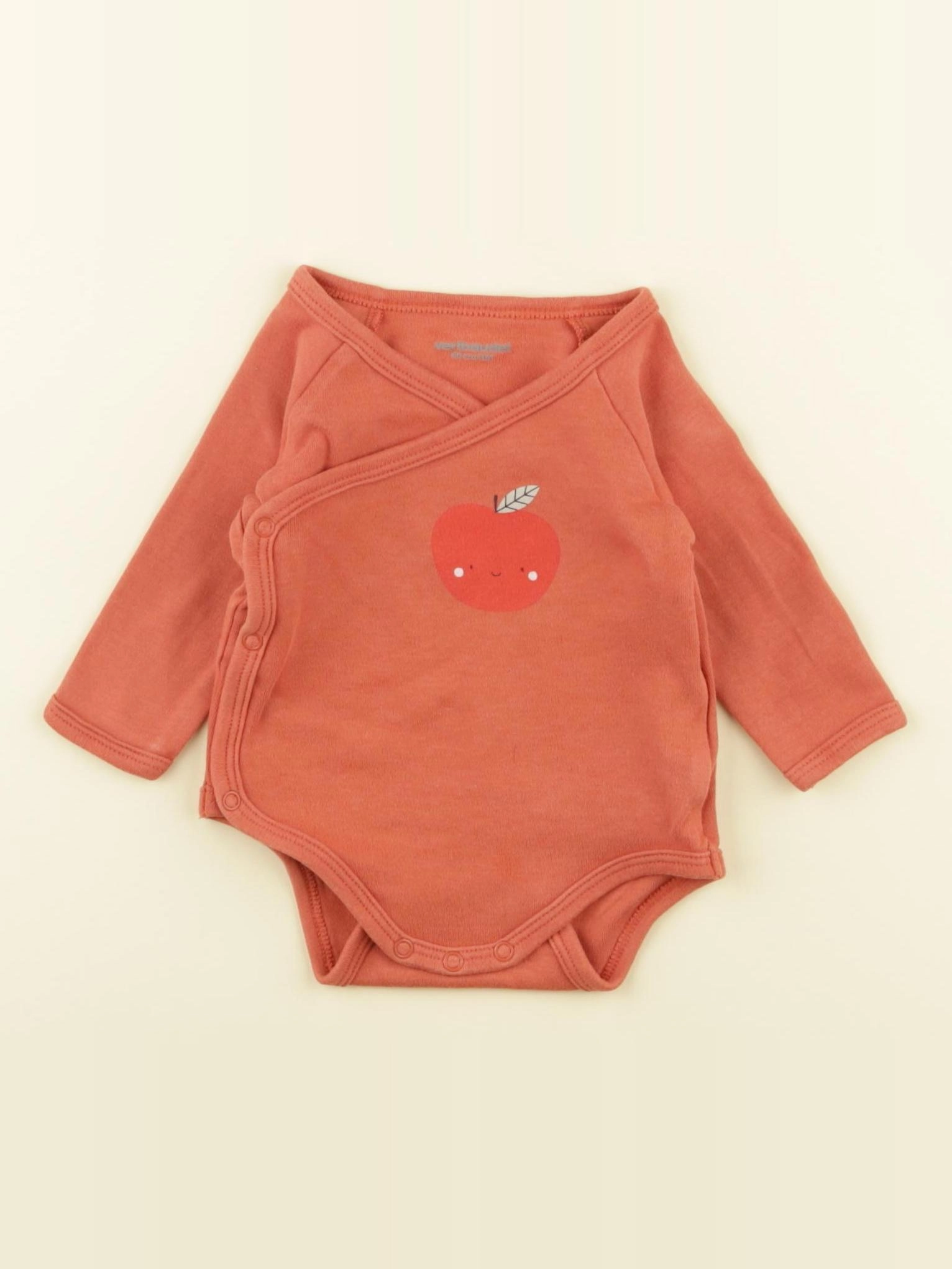 Vertbaudet - body orange - 3 mois