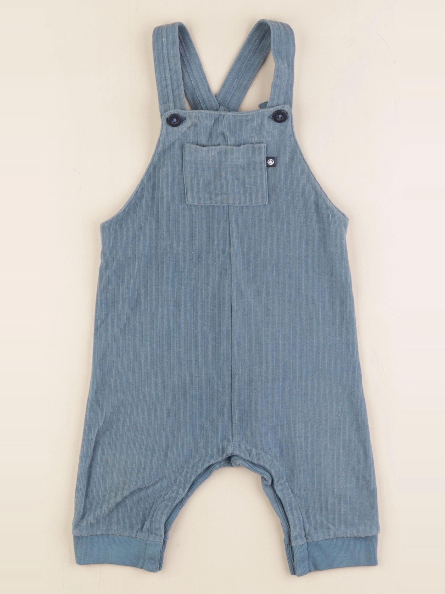 Petit Bateau - salopette bleu - 12 mois