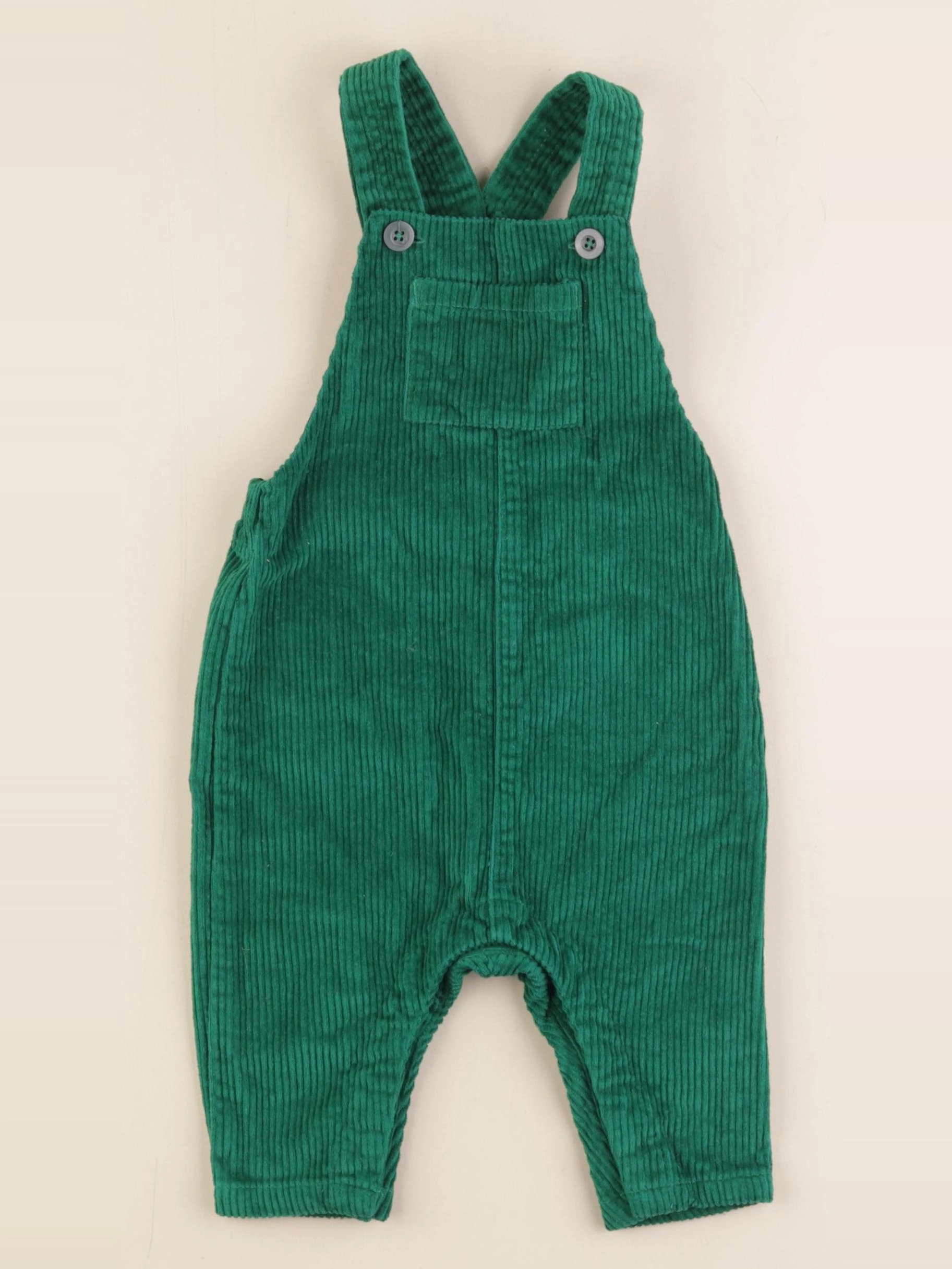 Petit Bateau - salopette vert - 12 mois