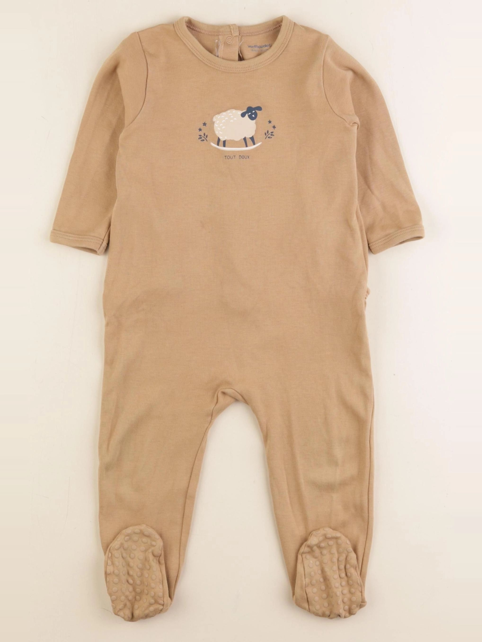 Vertbaudet - pyjama coton marron - 18 mois