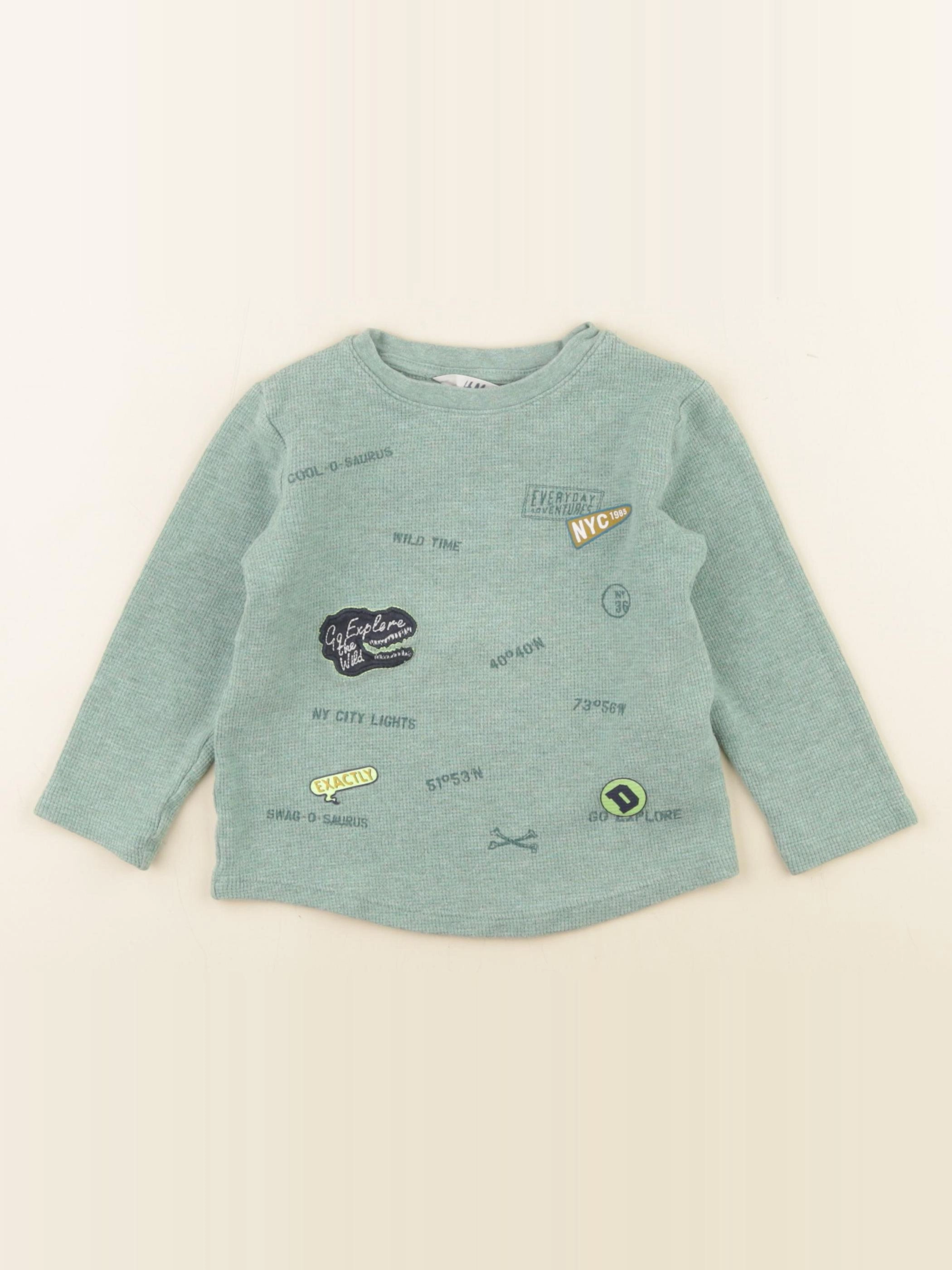 H&M - tee-shirt vert - 18/24 mois