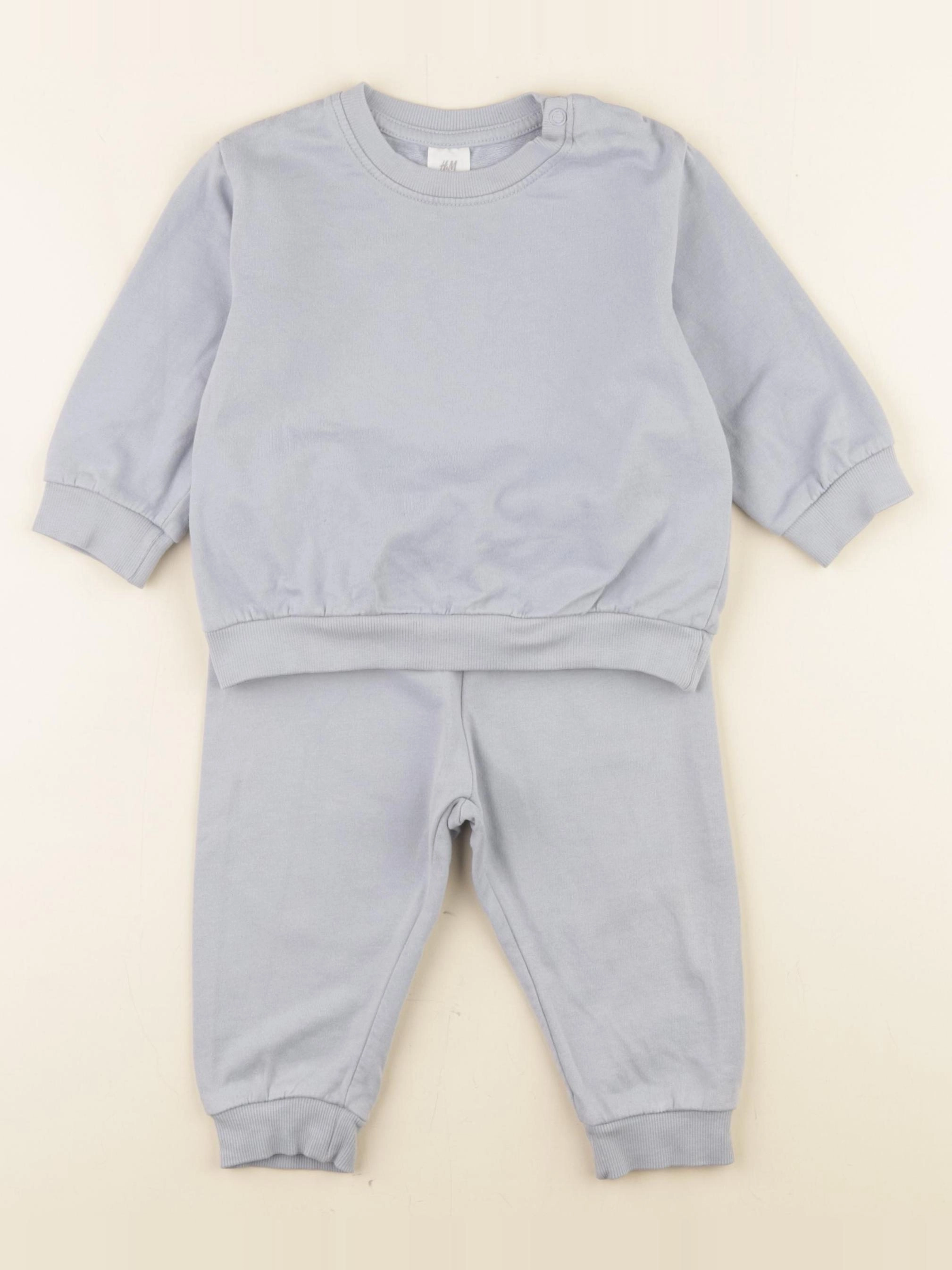 H&M - ensemble bleu - 6/9 mois