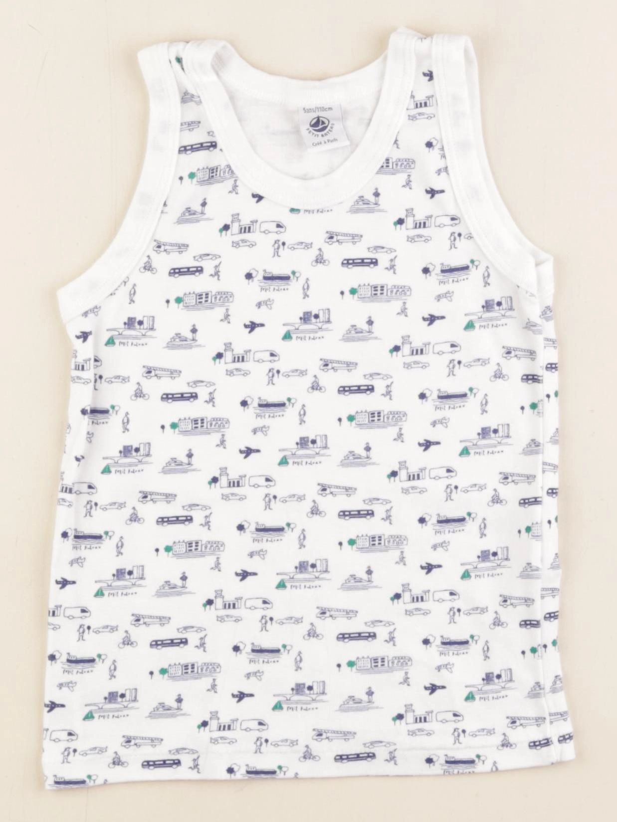 Petit Bateau - maillot de corps blanc - 5 ans