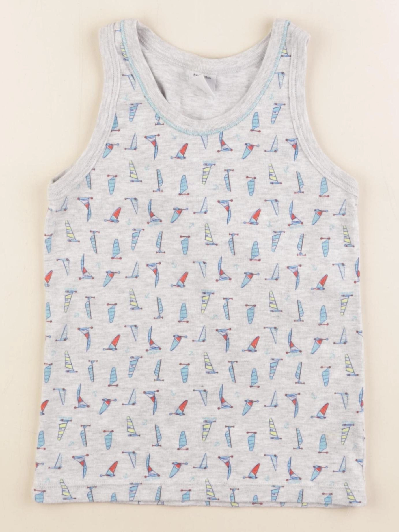 Petit Bateau - maillot de corps gris - 8 ans