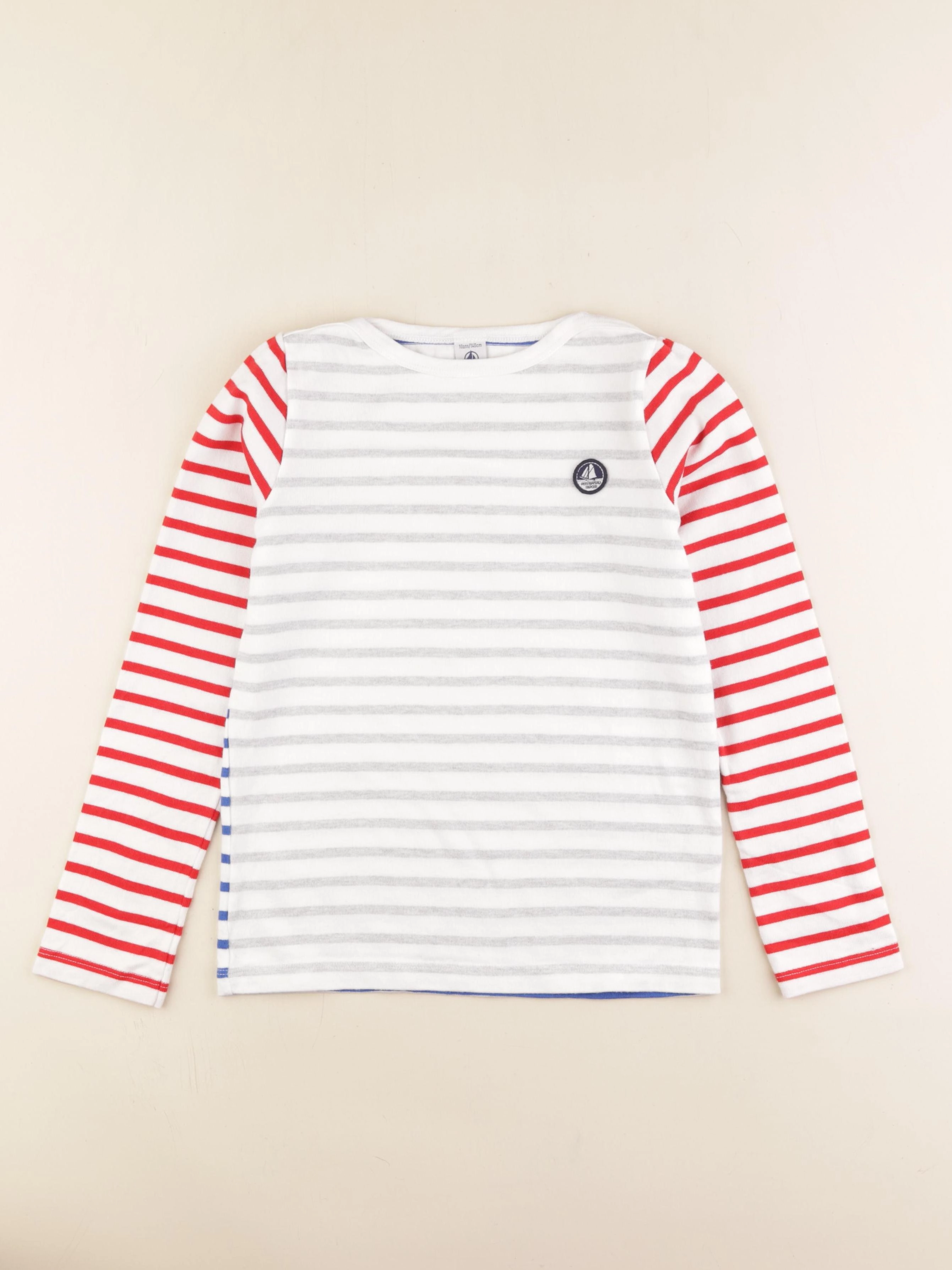 Petit Bateau - pull blanc - 10 ans