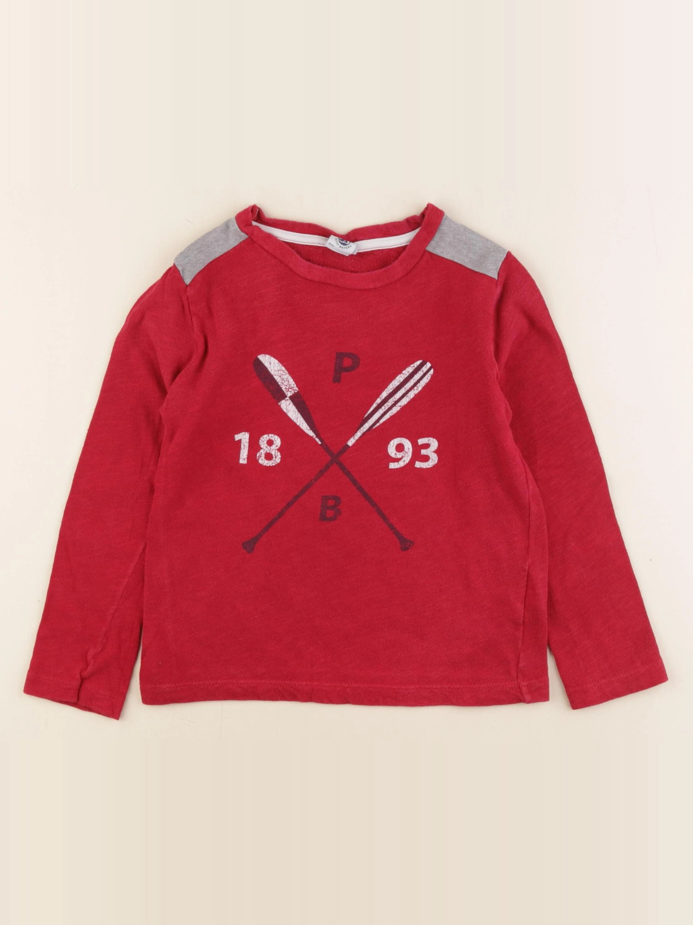 Petit Bateau - tee-shirt rouge - 6 ans