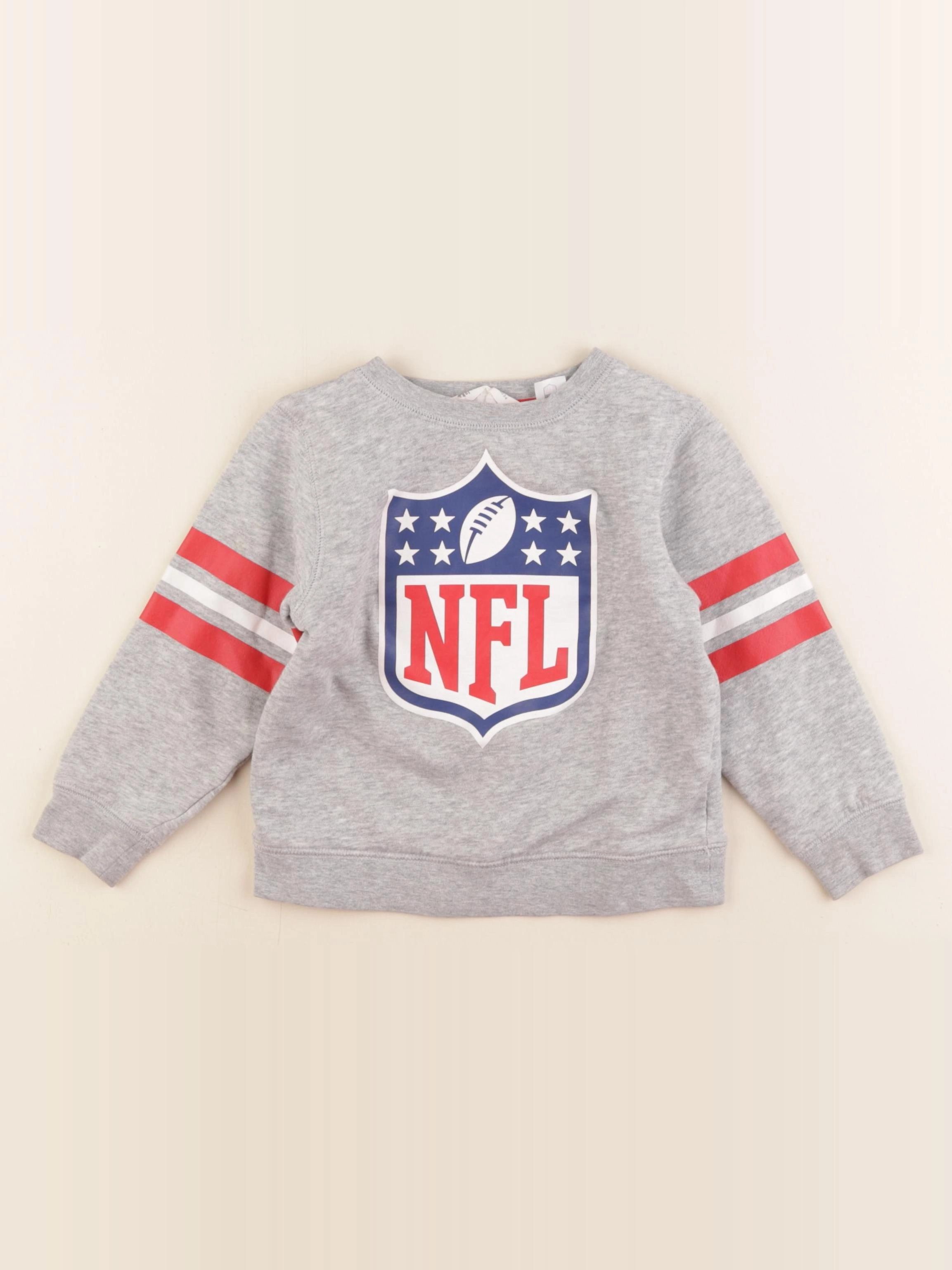 H&M - sweat gris - 2/4 ans