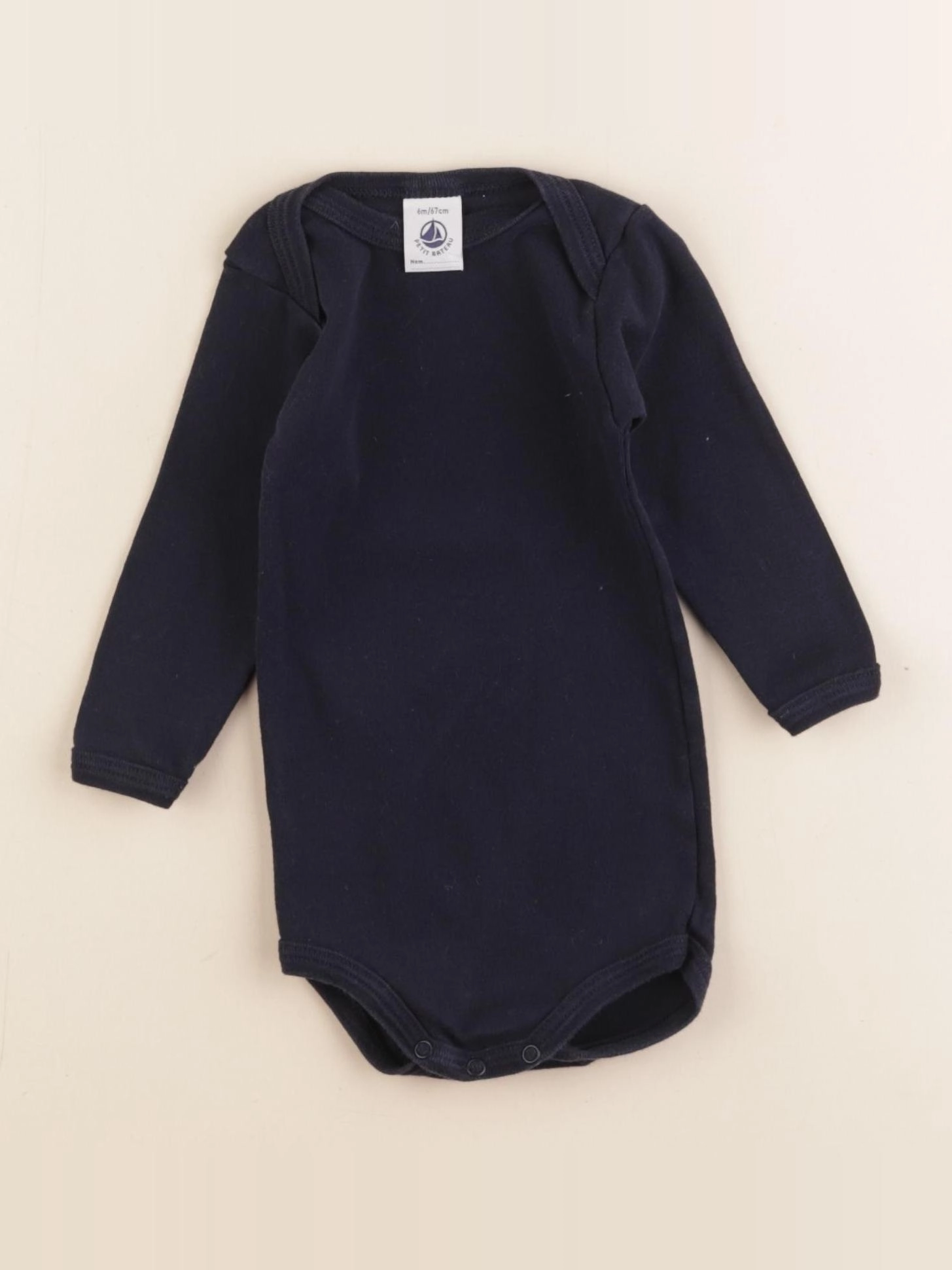 Petit Bateau - body bleu - 6 mois