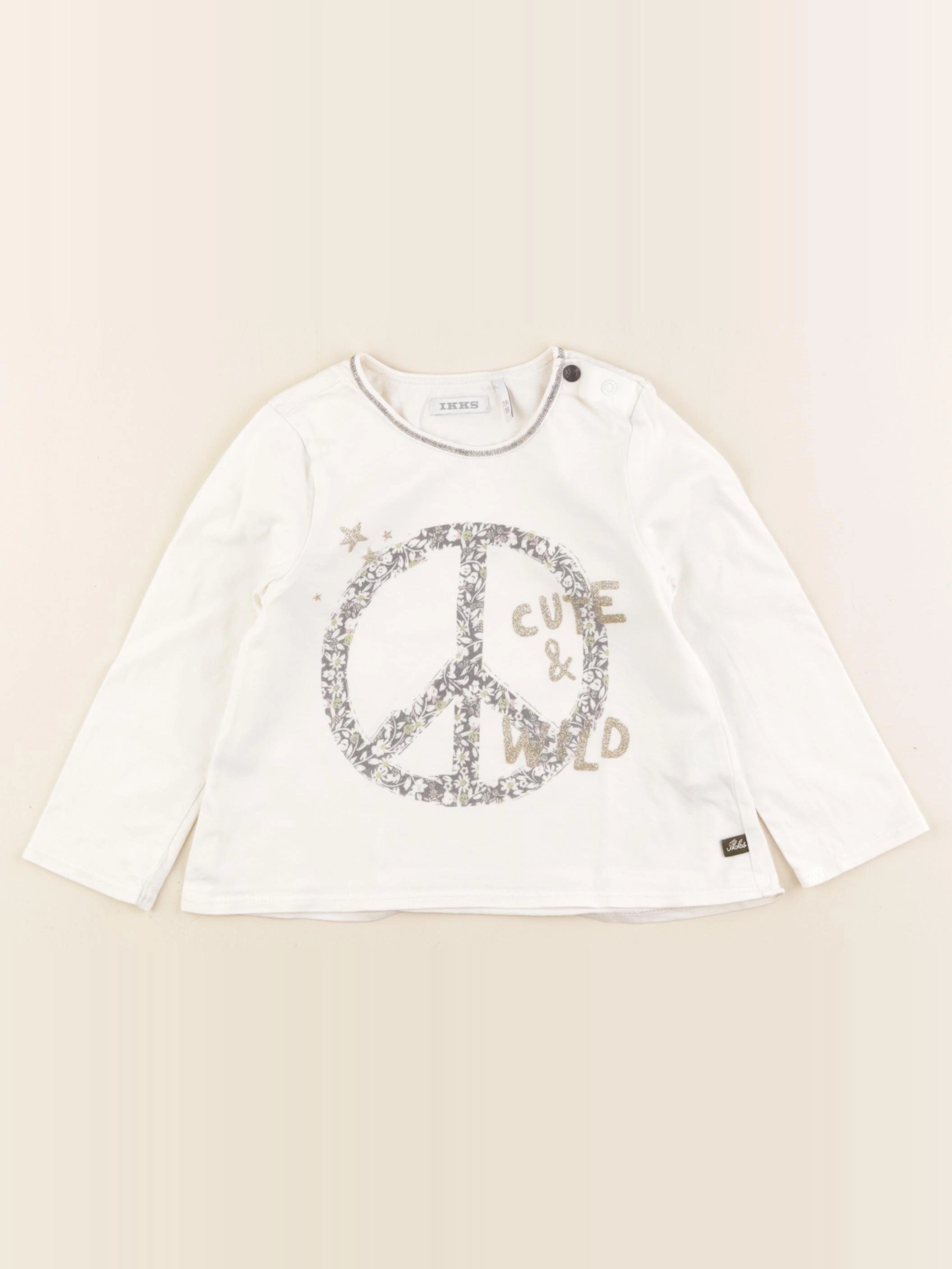 IKKS - tee-shirt blanc - 2 ans