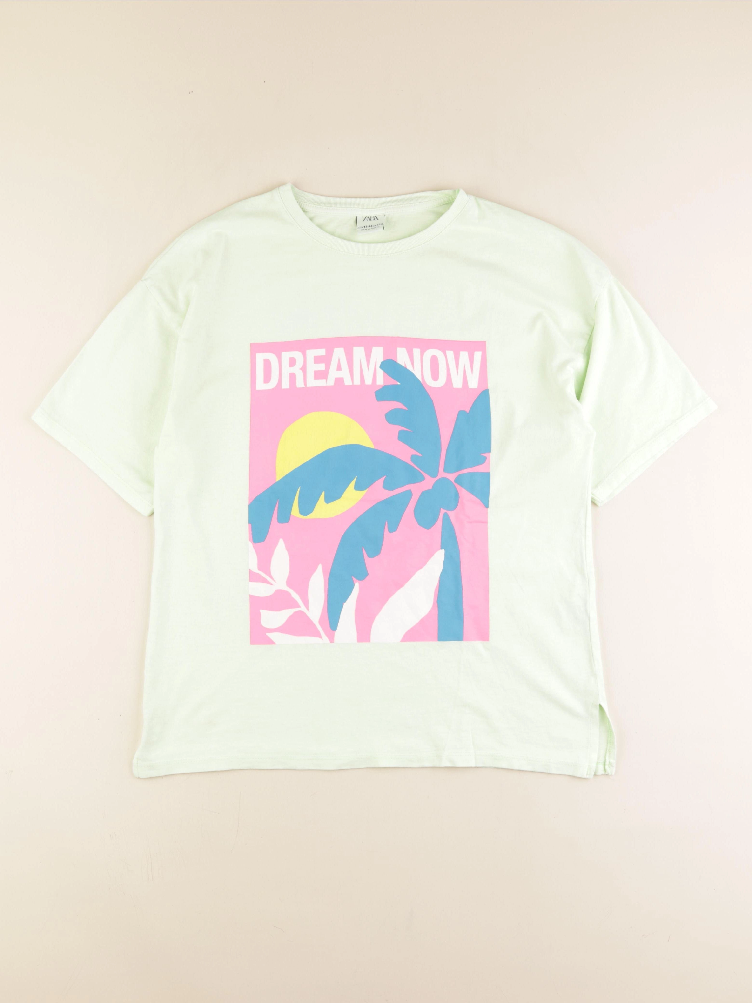 Zara - tee-shirt vert - 13/14 ans