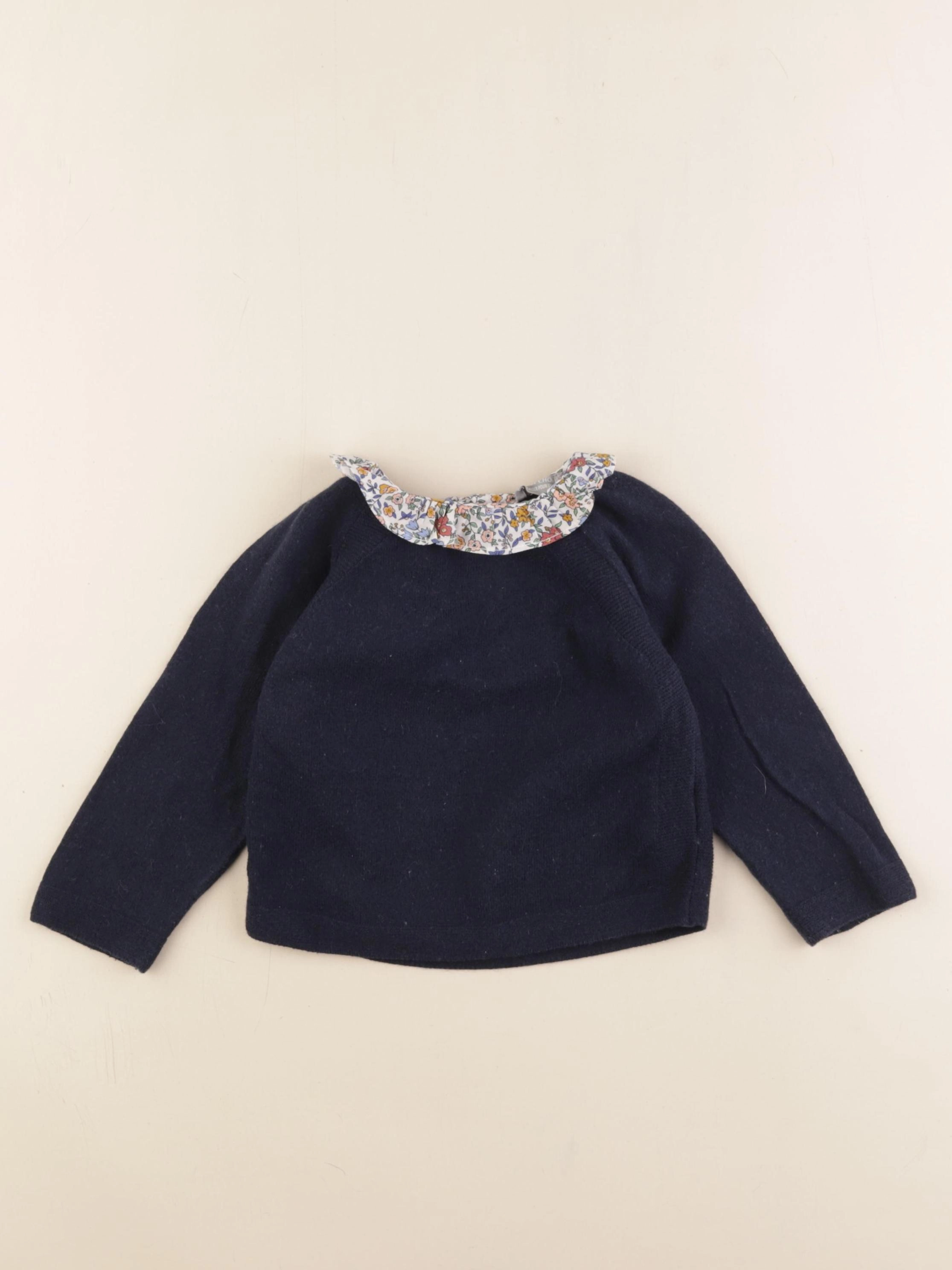 Boutchou - pull bleu, multicolore - 24 mois