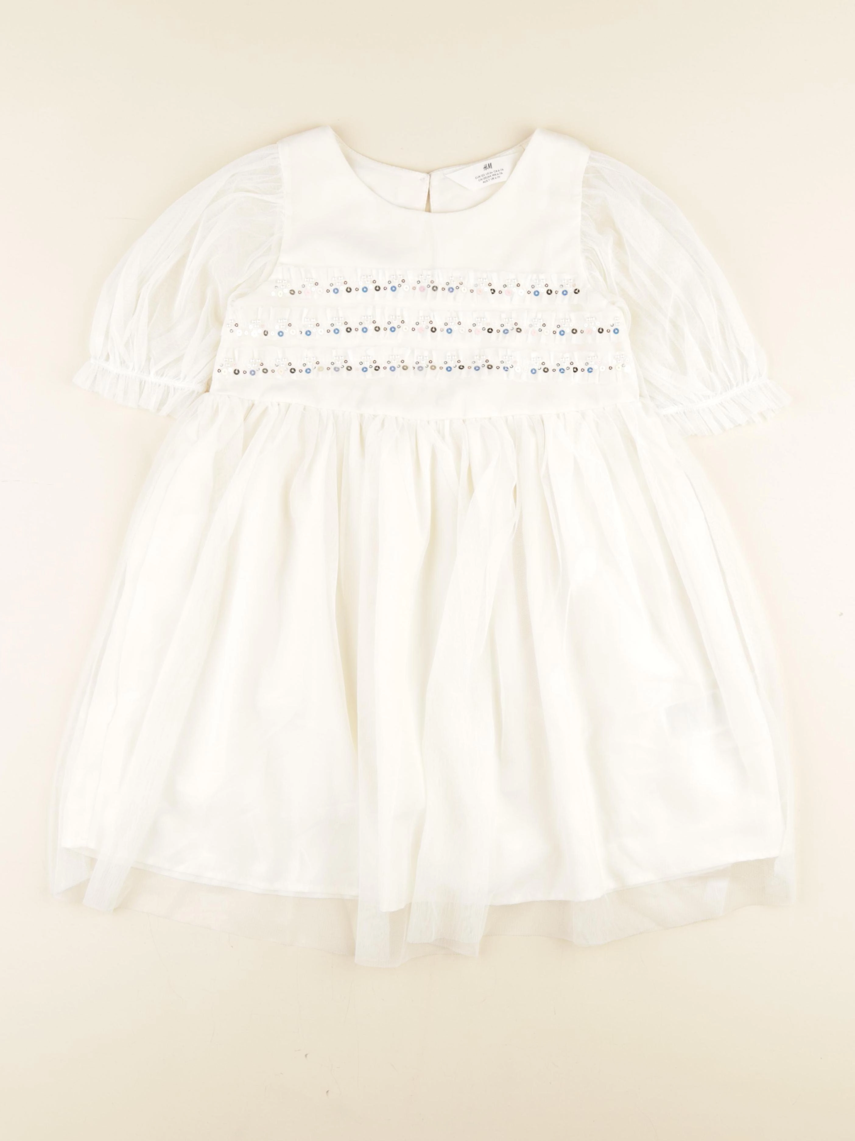 H&M - robe blanc - 6/7 ans