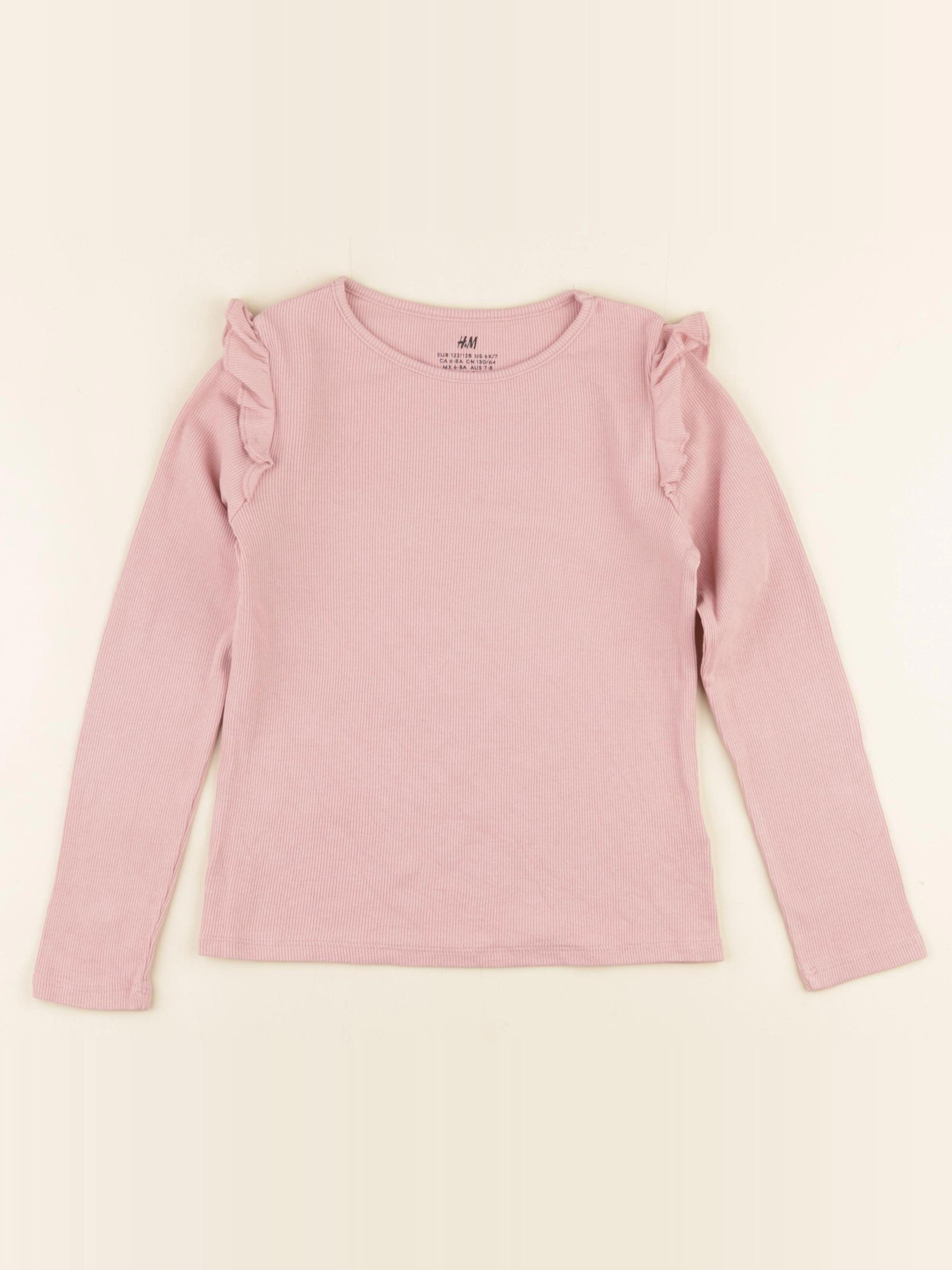 H&M - tee-shirt rose - 6/8 ans