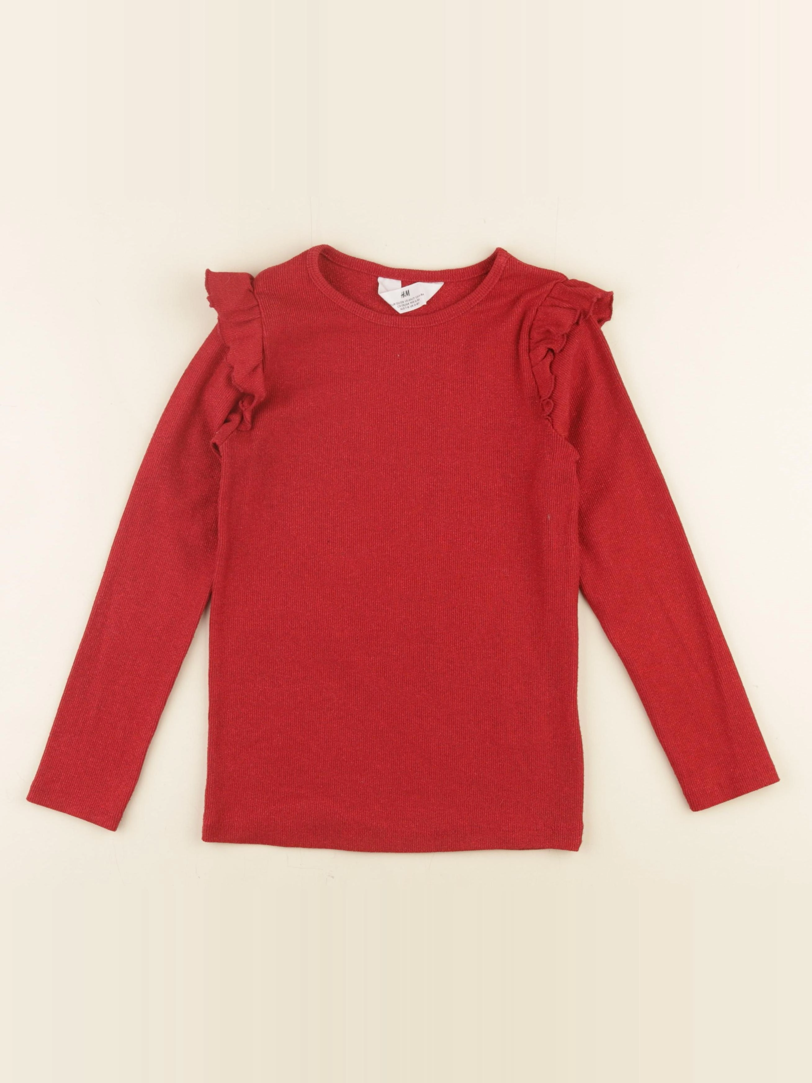 H&M - tee-shirt rouge - 6/8 ans