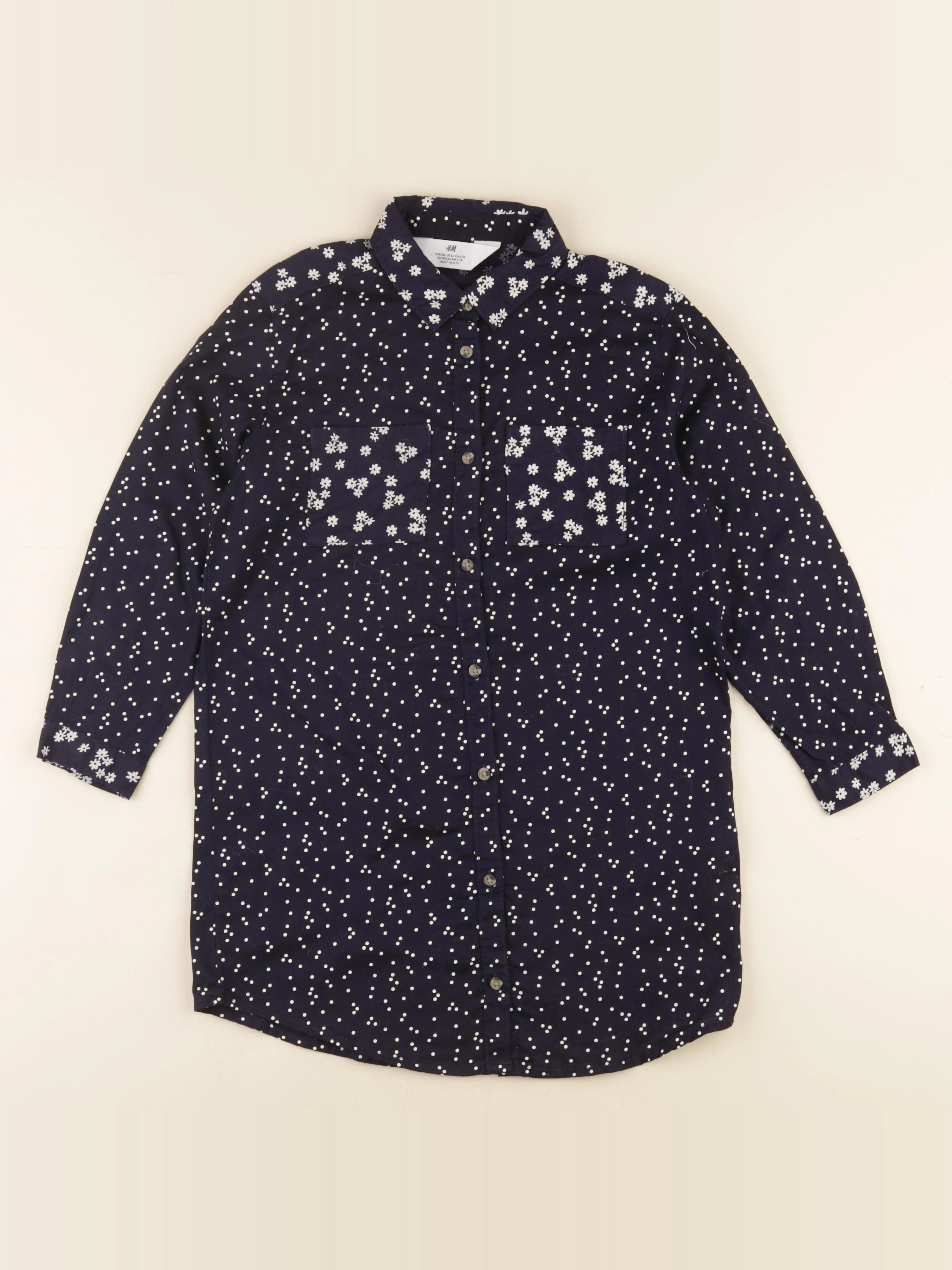 H&M - robe bleu - 6/7 ans