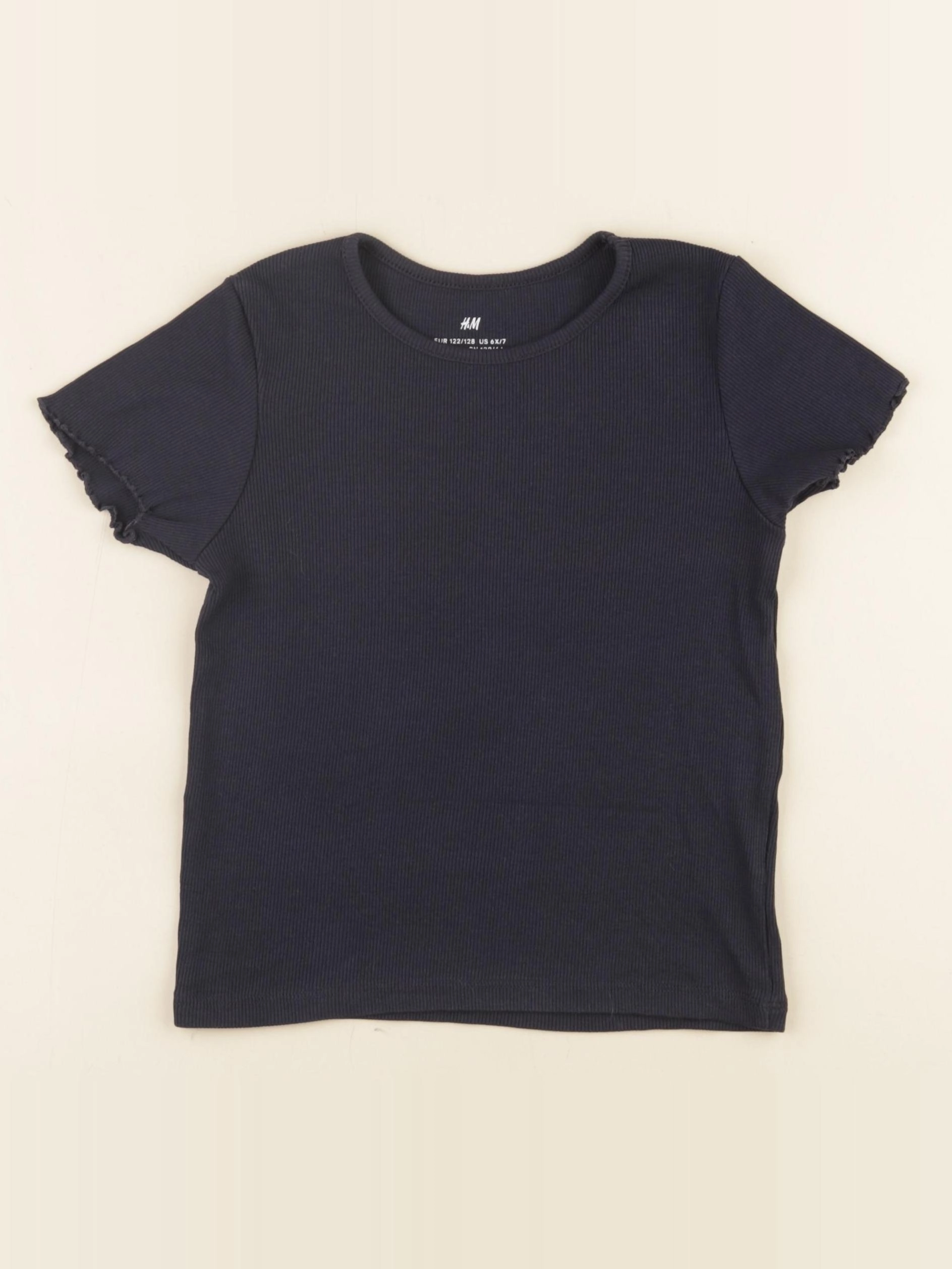 H&M - tee-shirt bleu - 6/8 ans