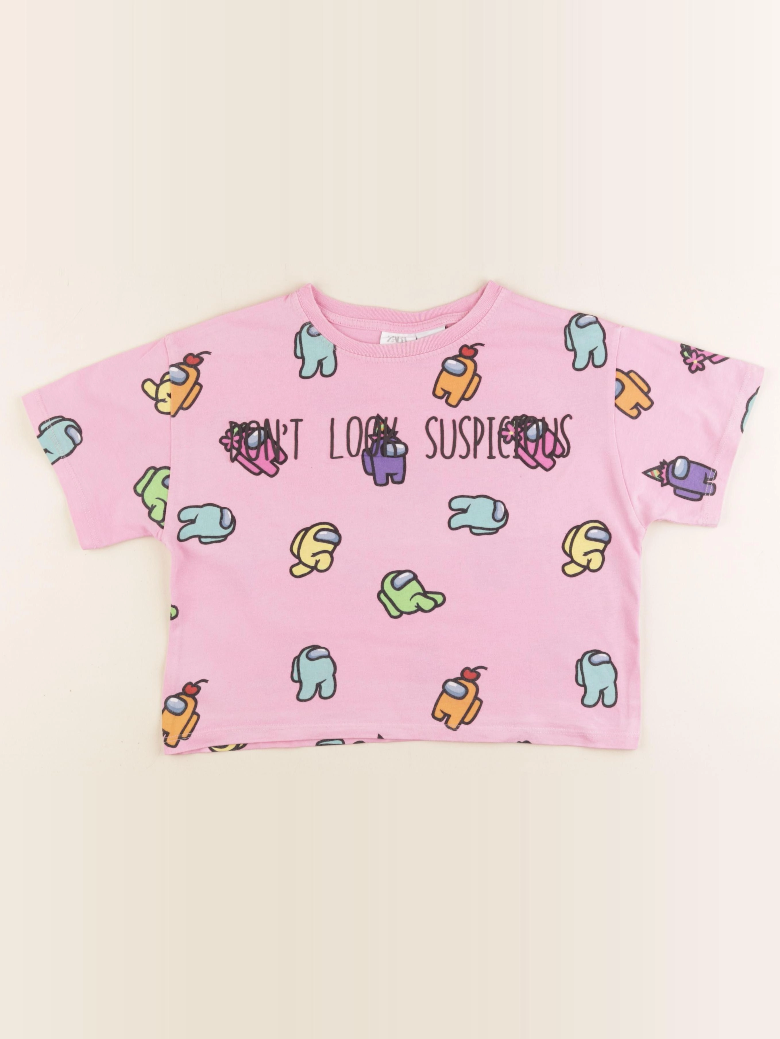 Zara - tee-shirt rose - 10 ans