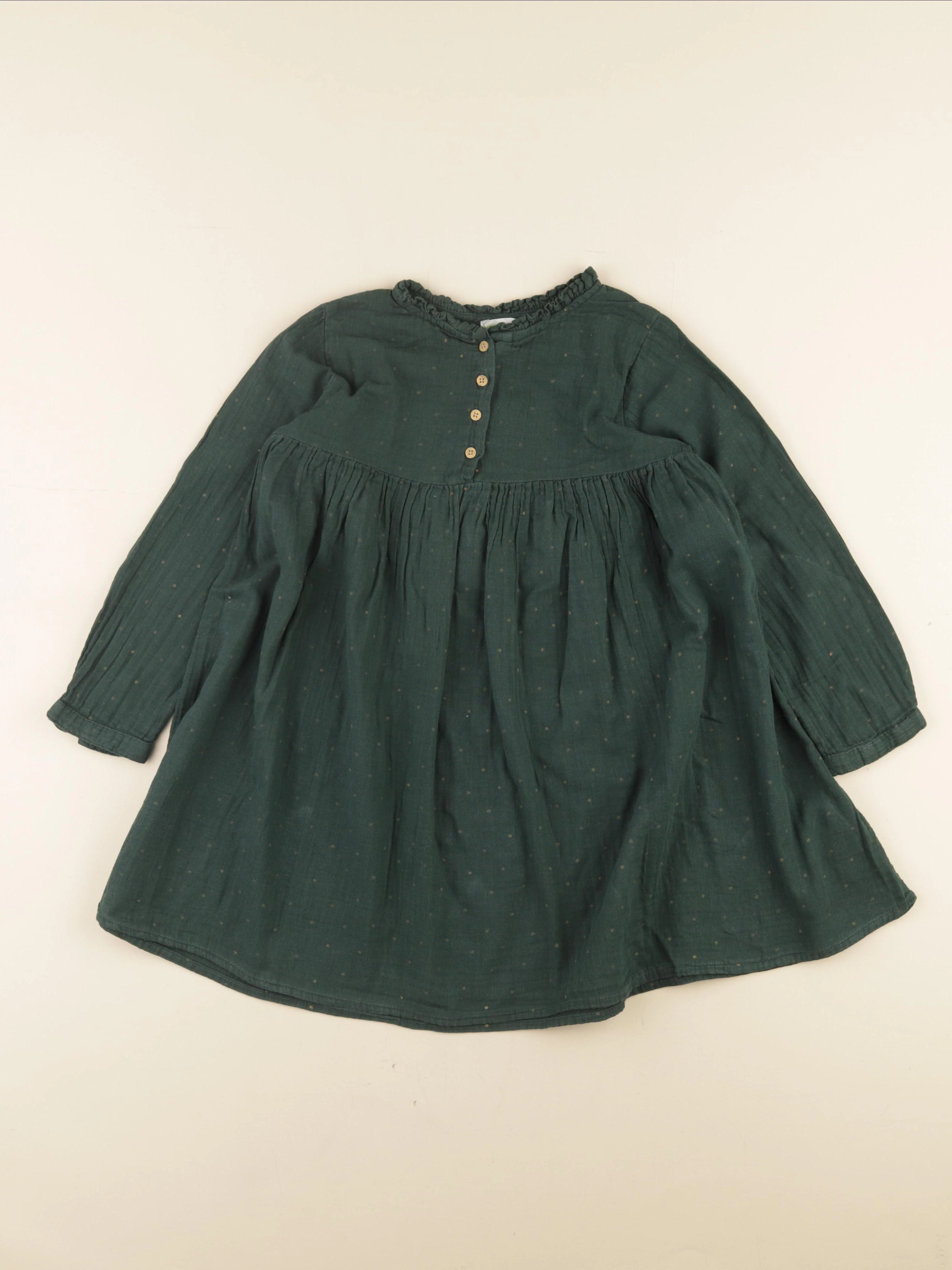 Vertbaudet - robe vert - 7 ans