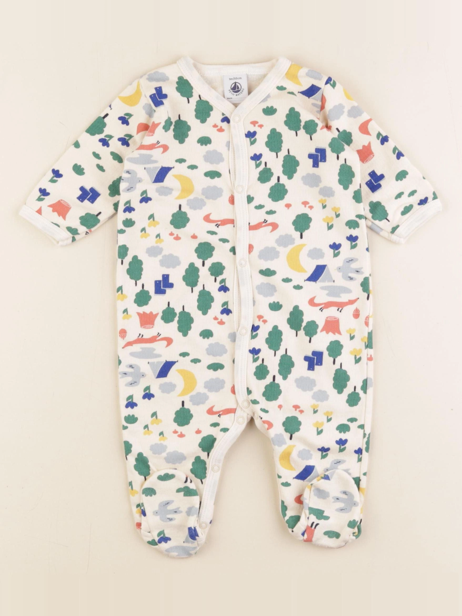 Petit Bateau - pyjama coton multicolore - 3 mois