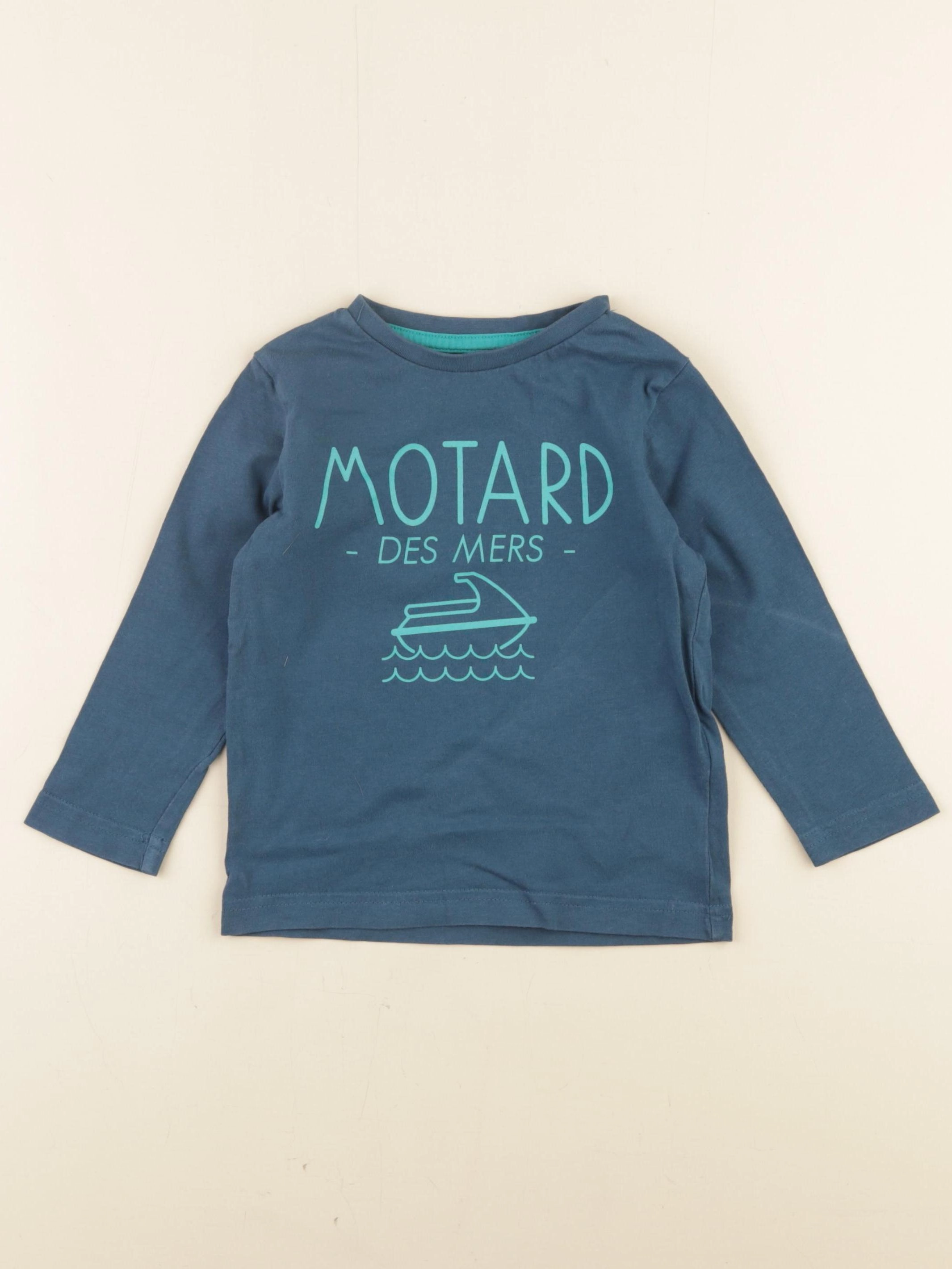 Vertbaudet - tee-shirt bleu - 3 ans
