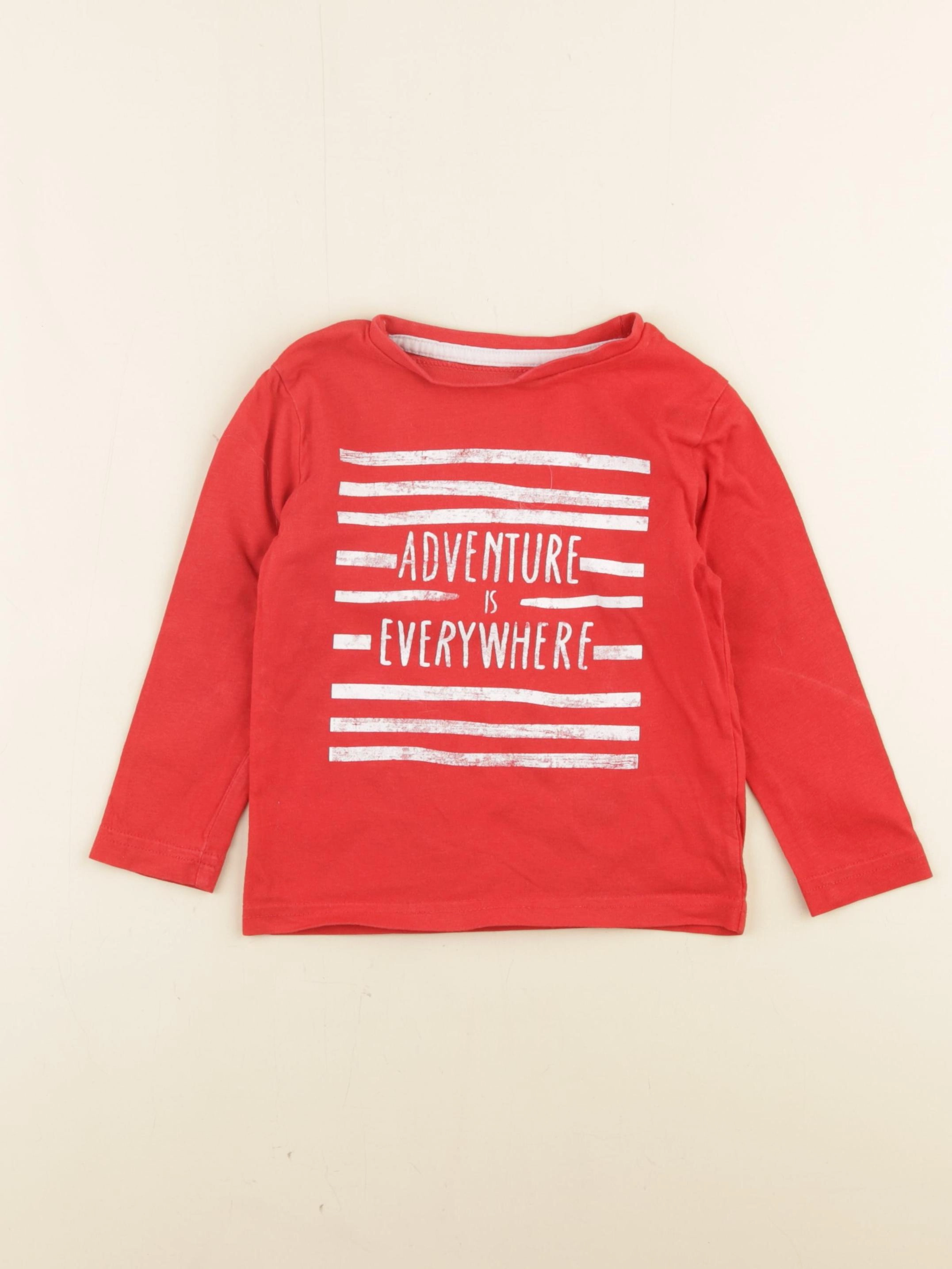Vertbaudet - tee-shirt rouge - 3 ans