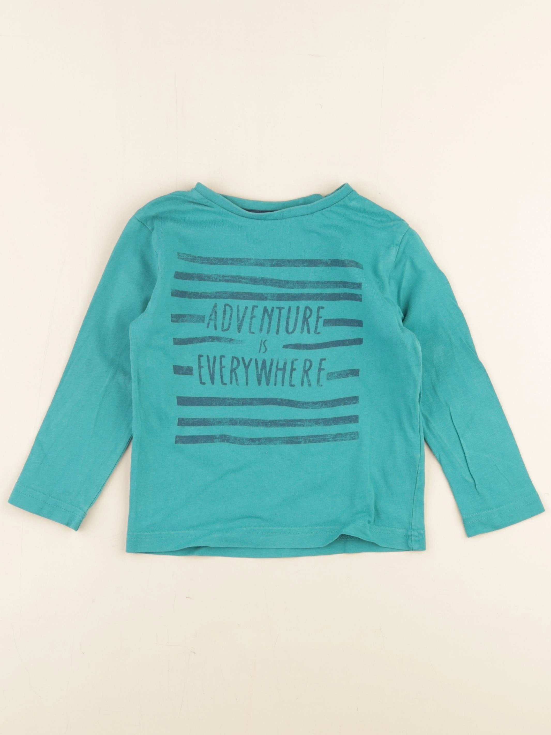 Vertbaudet - tee-shirt bleu - 3 ans