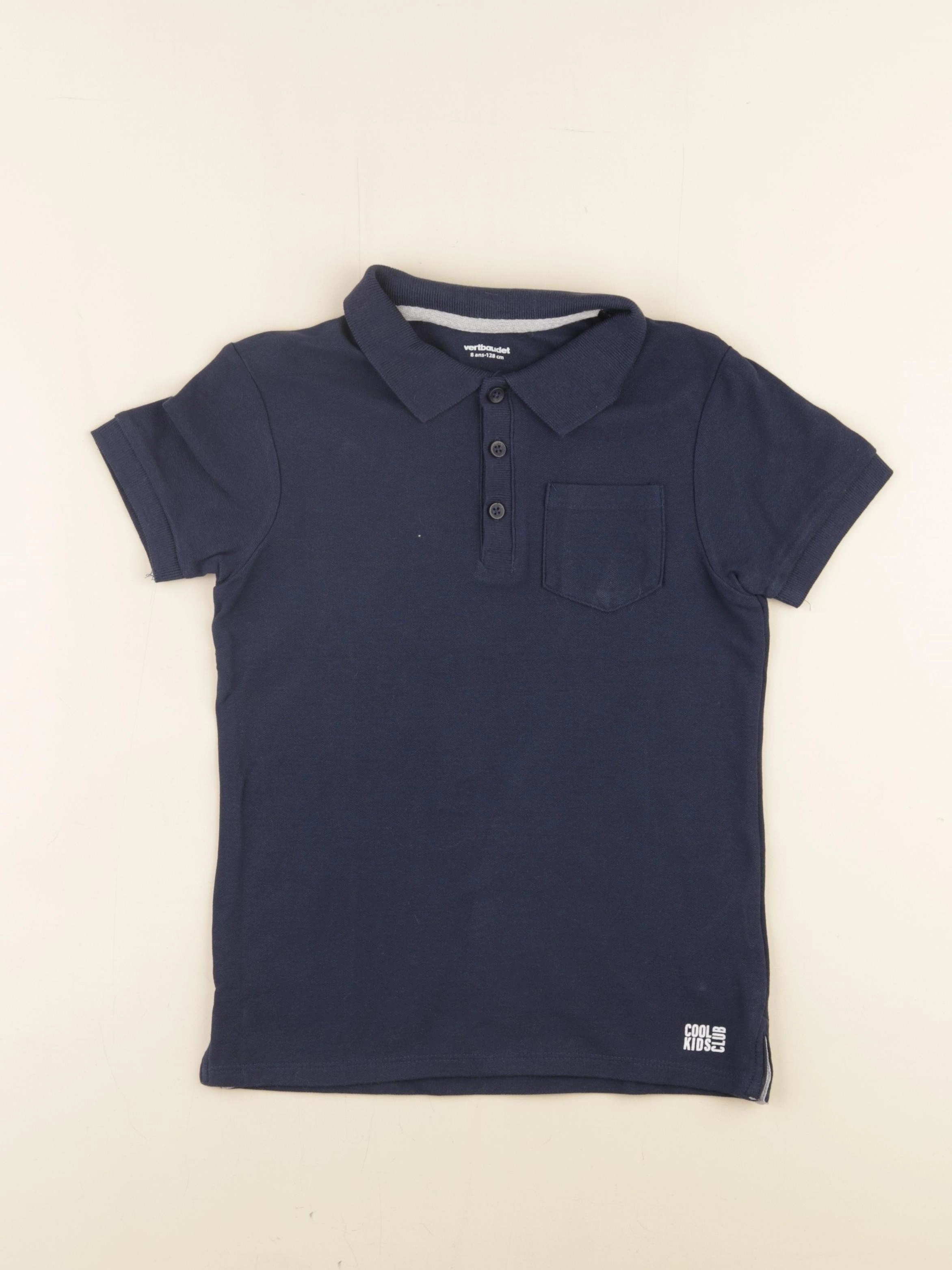 Vertbaudet - polo bleu - 8 ans