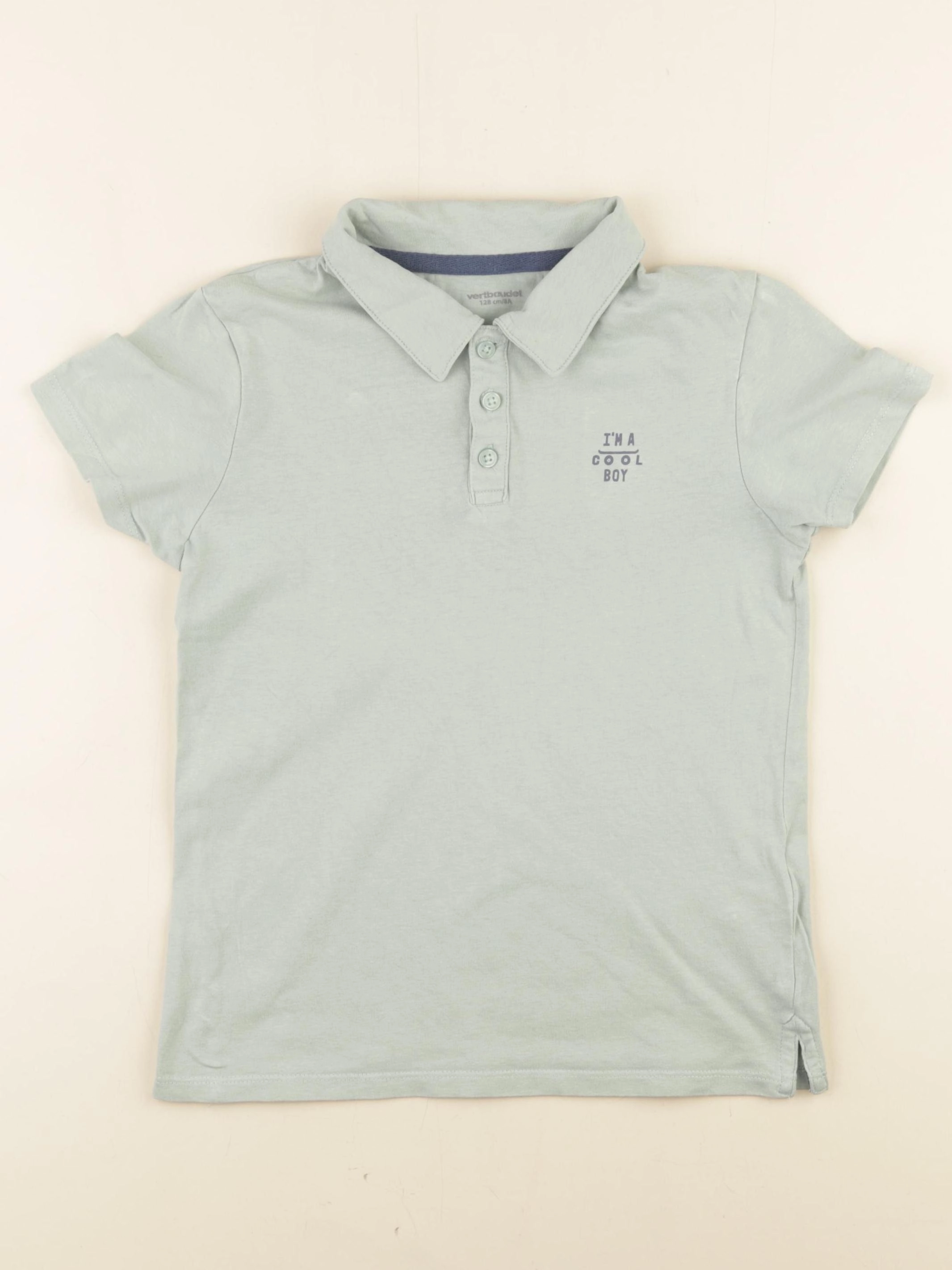Vertbaudet - polo vert - 8 ans