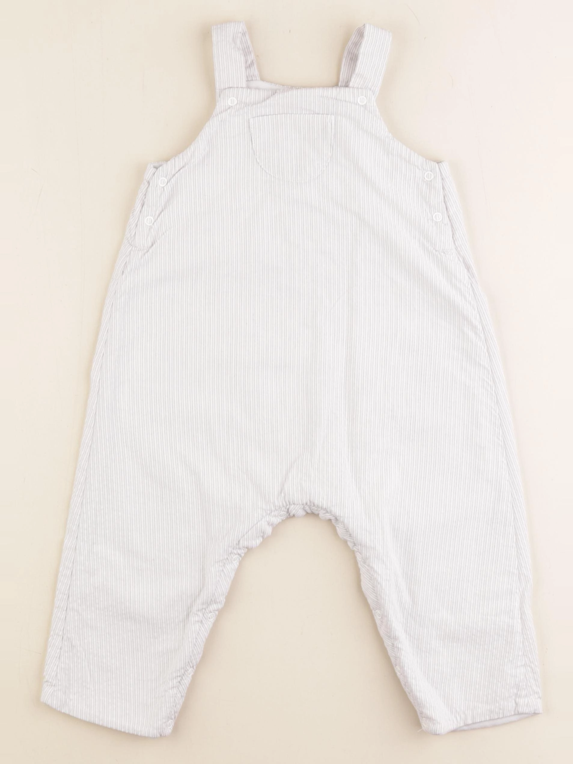 Petit Bateau - salopette blanc - 12 mois