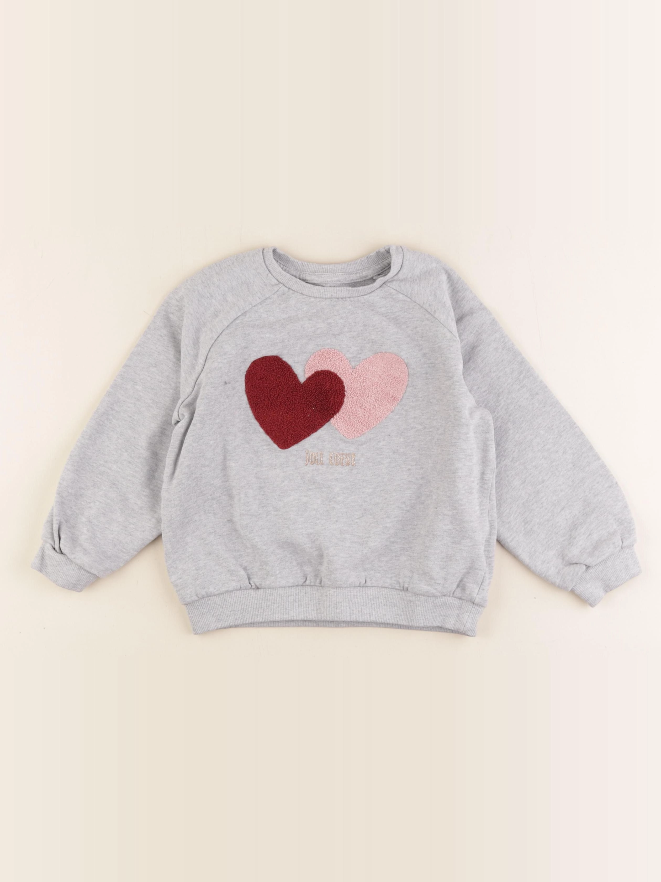 Vertbaudet - sweat gris - 6 ans