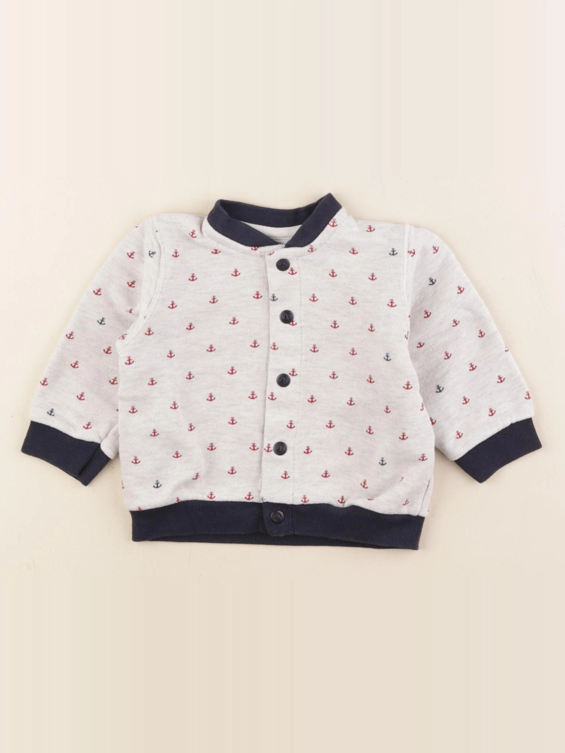 Petit Bateau - sweat beige - 12 mois