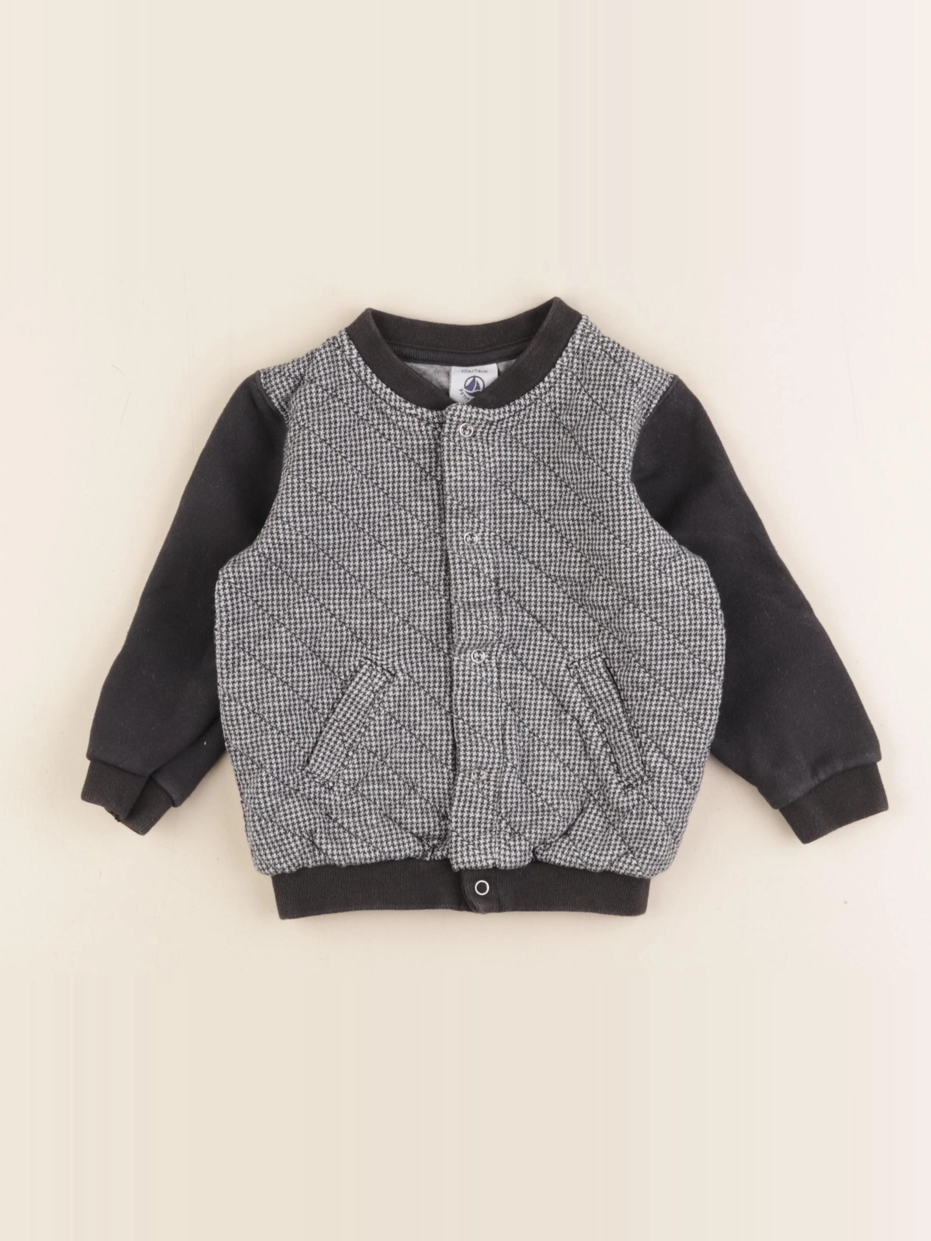 Petit Bateau - sweat gris - 12 mois