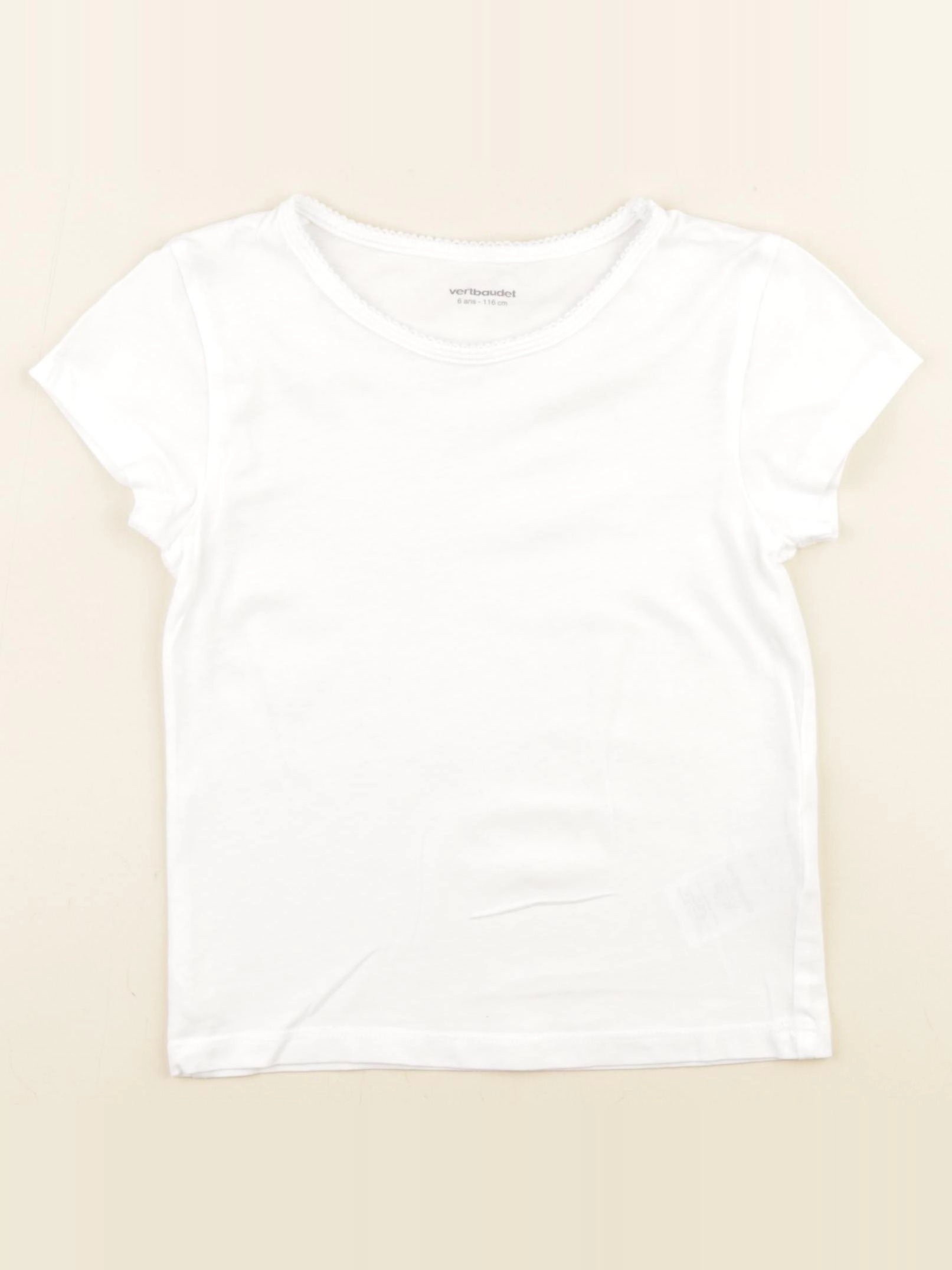 Vertbaudet - maillot de corps blanc - 6 ans