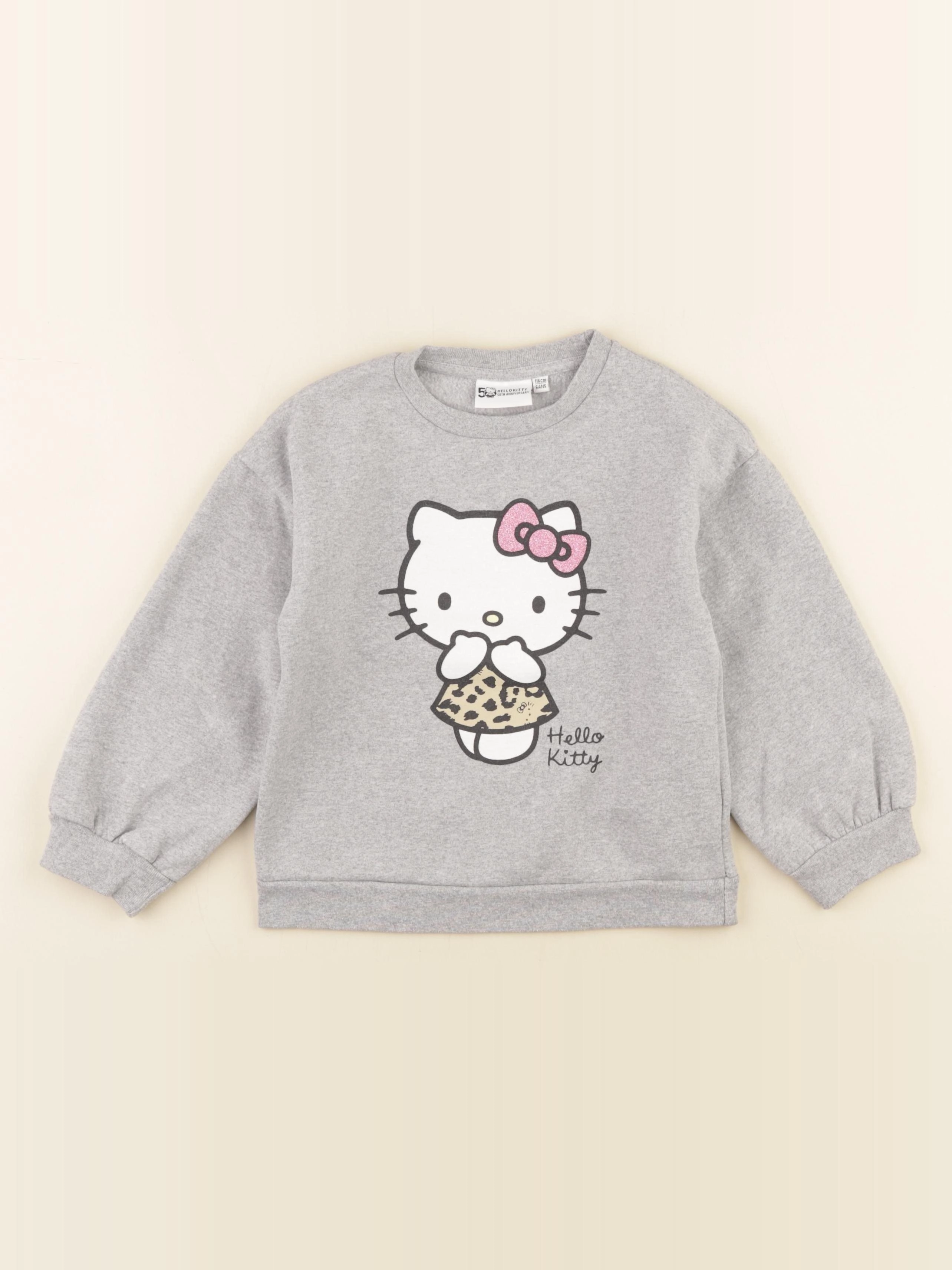 Vertbaudet - sweat gris - 6 ans